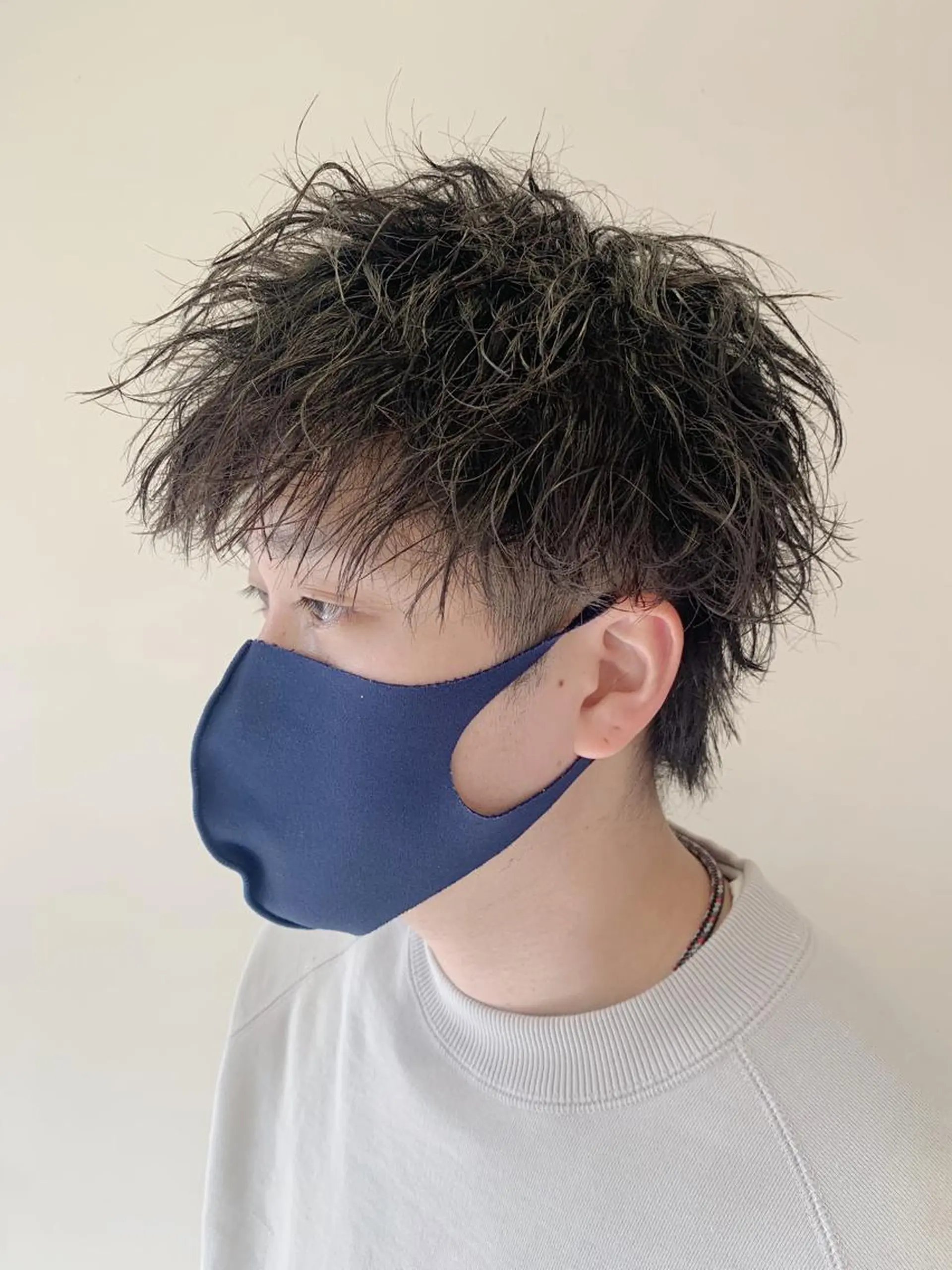 ショート パーマ メンズ メンズパーマ 波巻きパーマ カット パーマ 草薙/メンズパーマ 稲葉のヘアスタイル