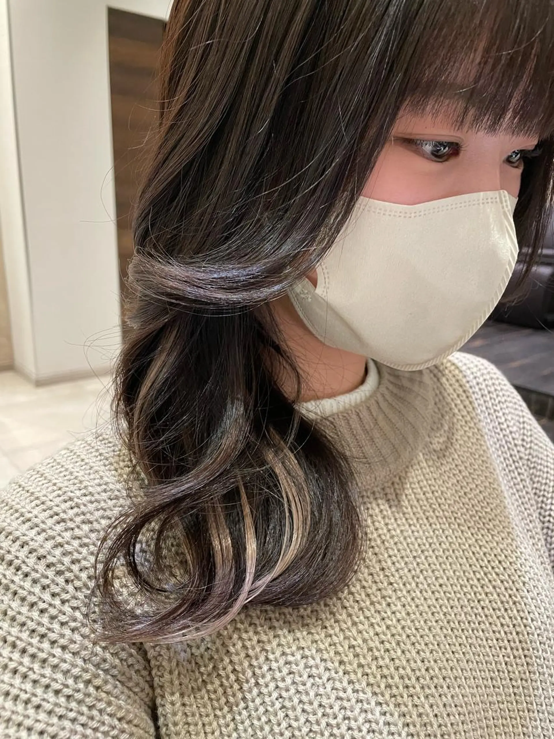 ロング カラー 松永 果菜のヘアスタイル