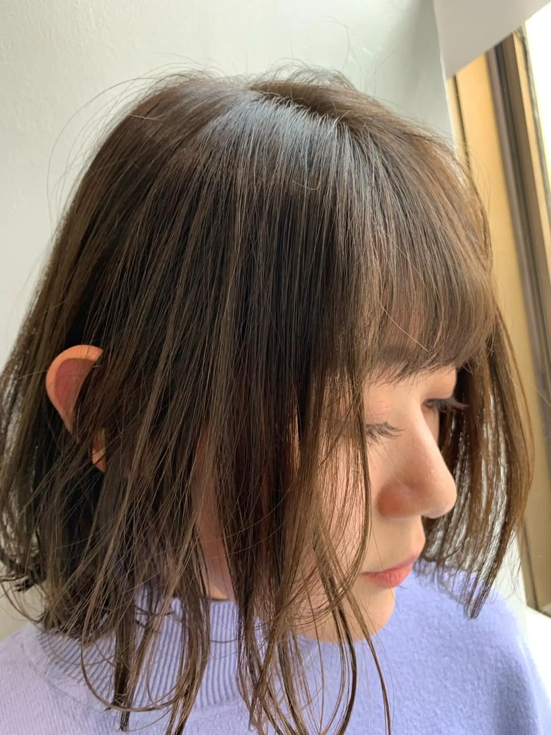 ミディアム カラー カット ヘアカラー トリートメント ヘアセット 🍃柔らかヘアー田中 瑞希🍃のヘアスタイル