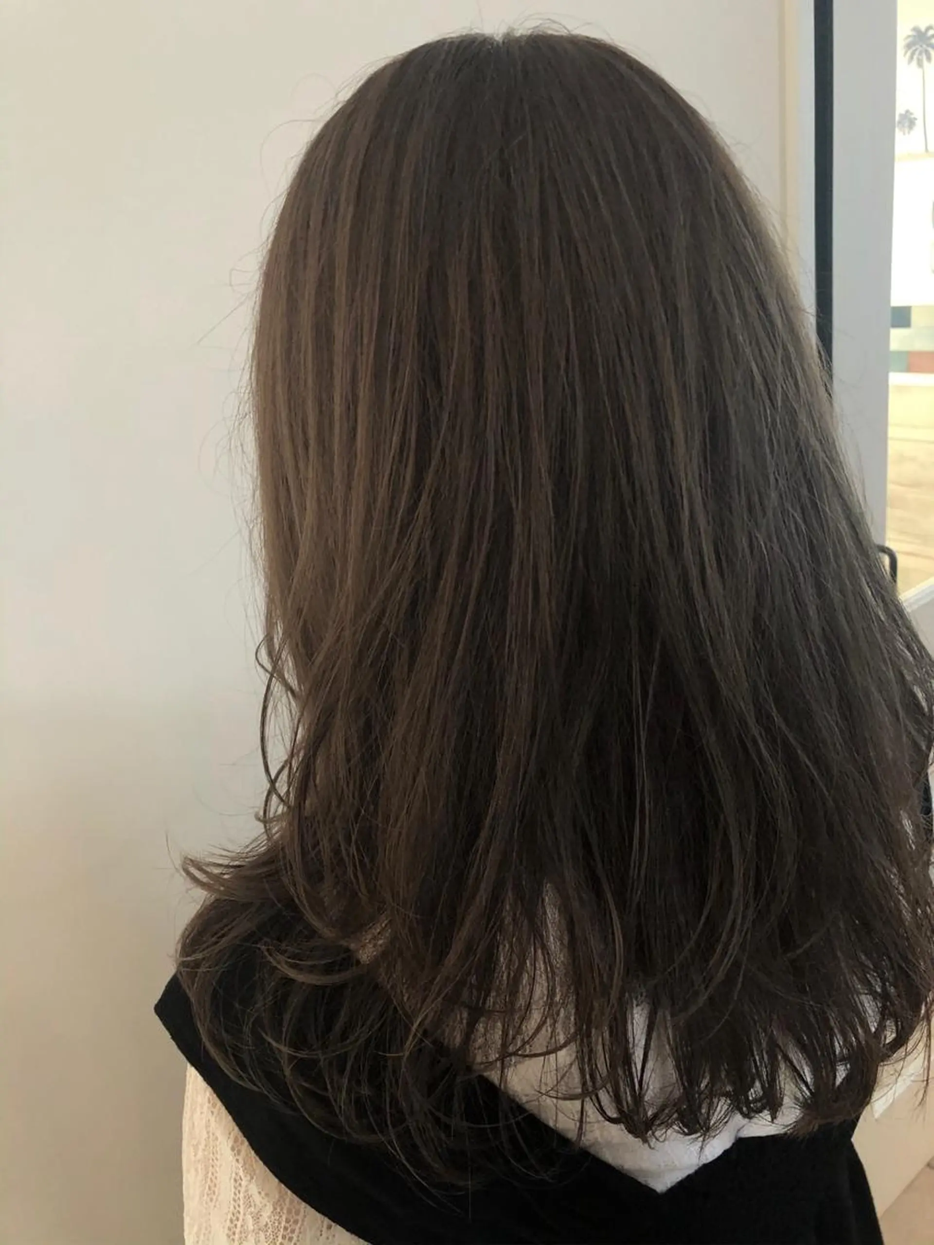 セミロング カラー レイヤーカット カット ヘアカラー トリートメント 韓国hair ·͜· watanabeのヘアスタイル