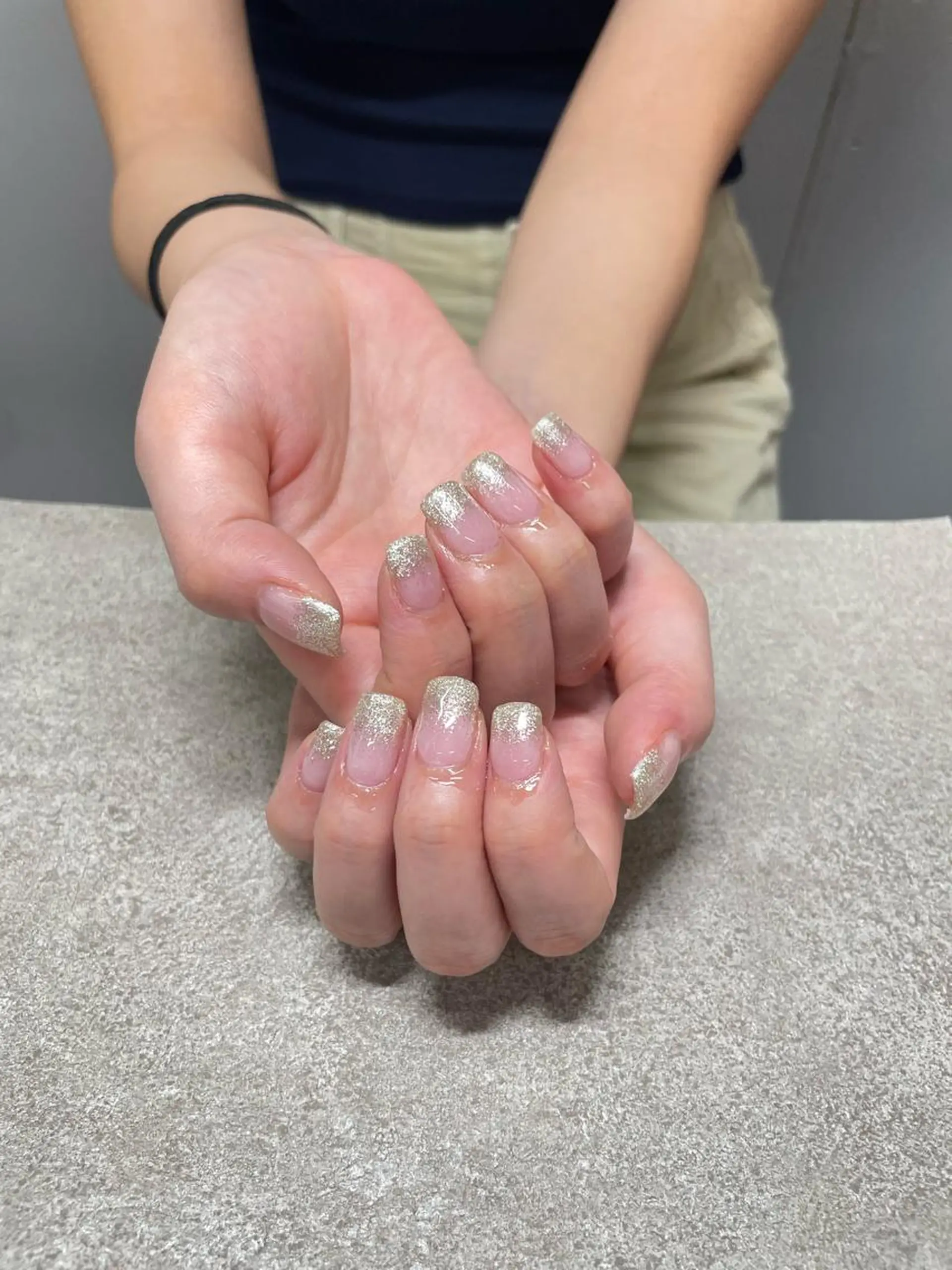 ネイル ラメ(グリッター) ラメグラデーション posa nail モエミのネイルデザイン