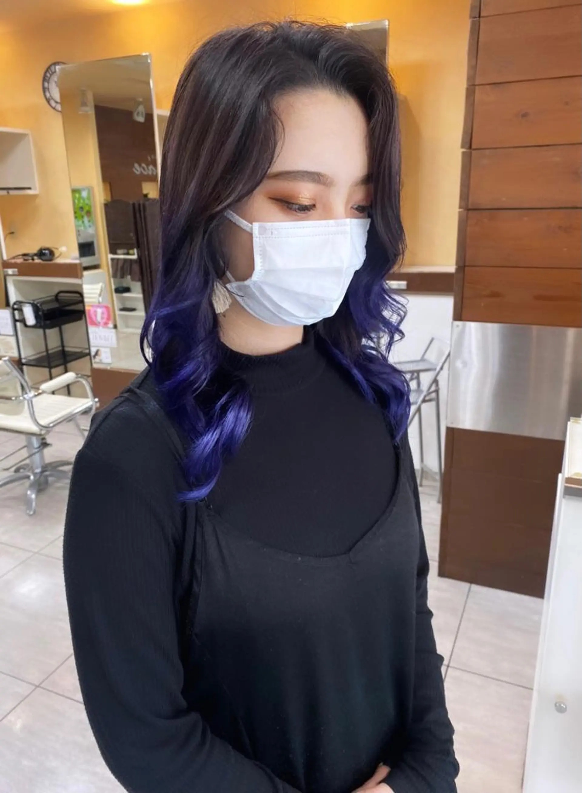ミディアム カラー ヘアアレンジ ヘアカラー トリートメント HAIRSALONLOOP所属・川上 麻梨阿のヘアスタイル