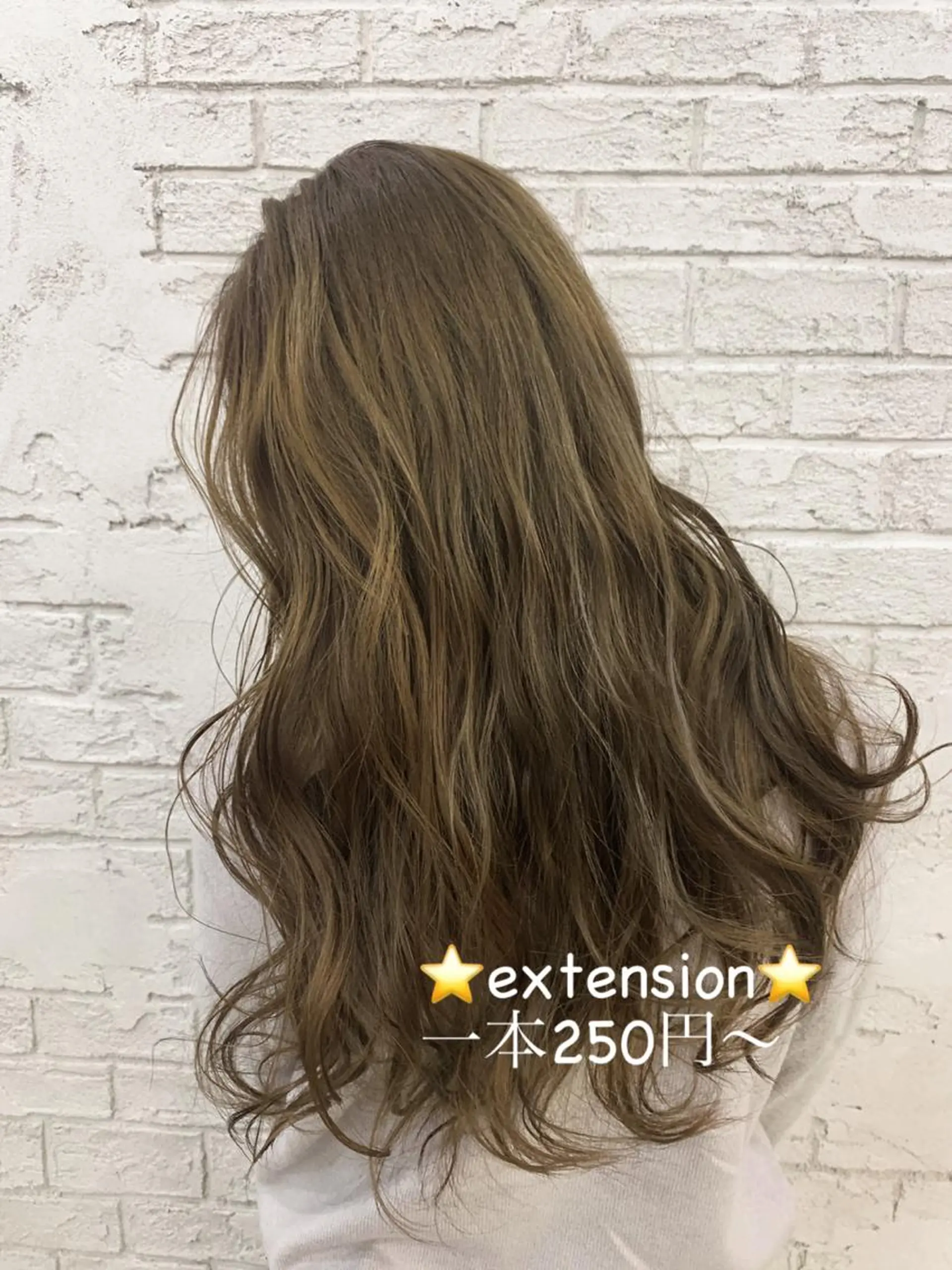 ロング シールエクステ エクステ ロング ハイライトカラー＆ ダブルカラー　田口のヘアスタイル