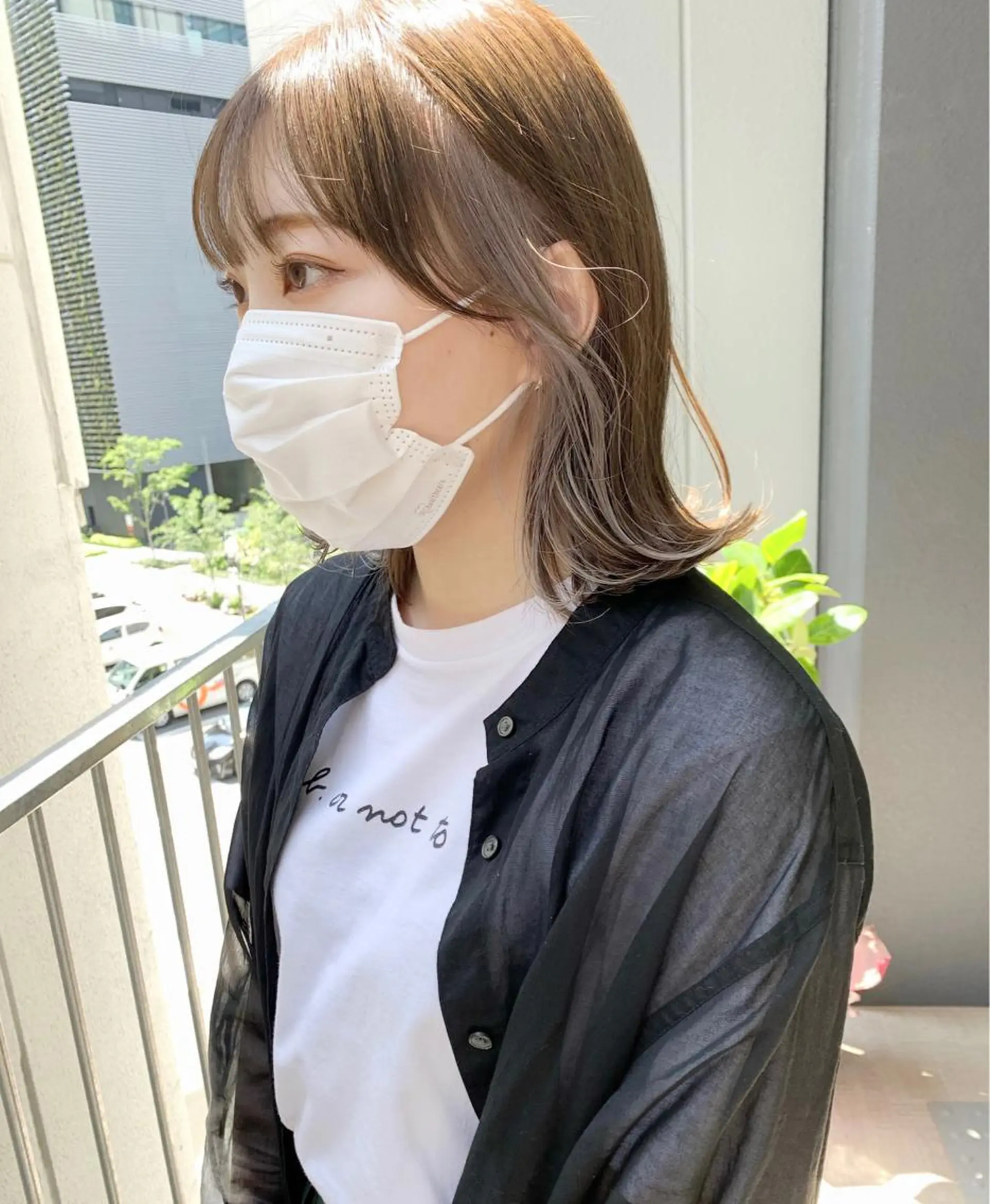 ミディアム カラー ベージュカラー ホワイトベージュ カット ヘアカラー トリートメント 樫原裕二 /柔らかいカラーのヘアスタイル