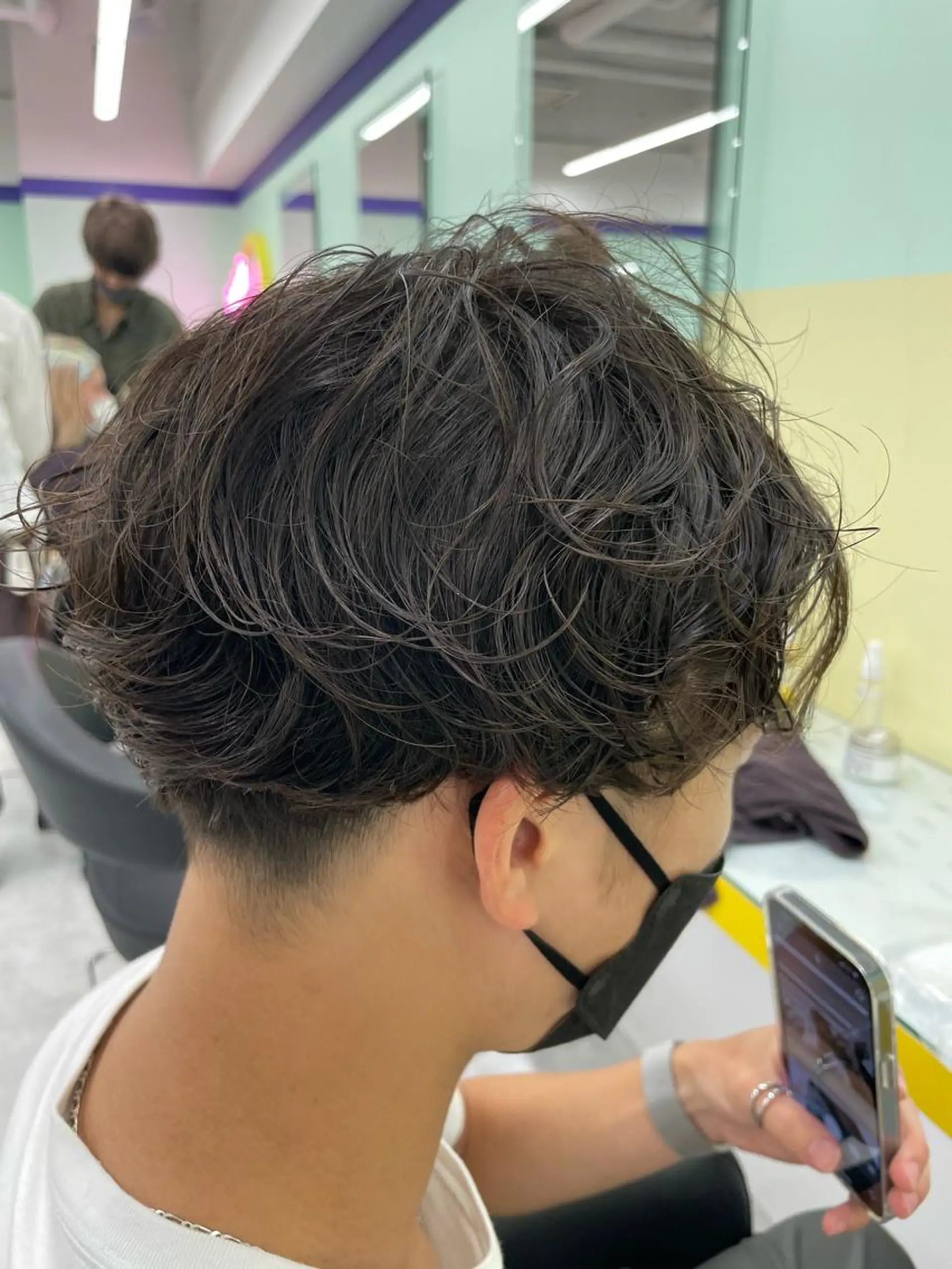 パーマ ヘアアレンジ メンズ カット パーマ ☁️縮毛矯正✖️ 透明感☁️りくのヘアスタイル