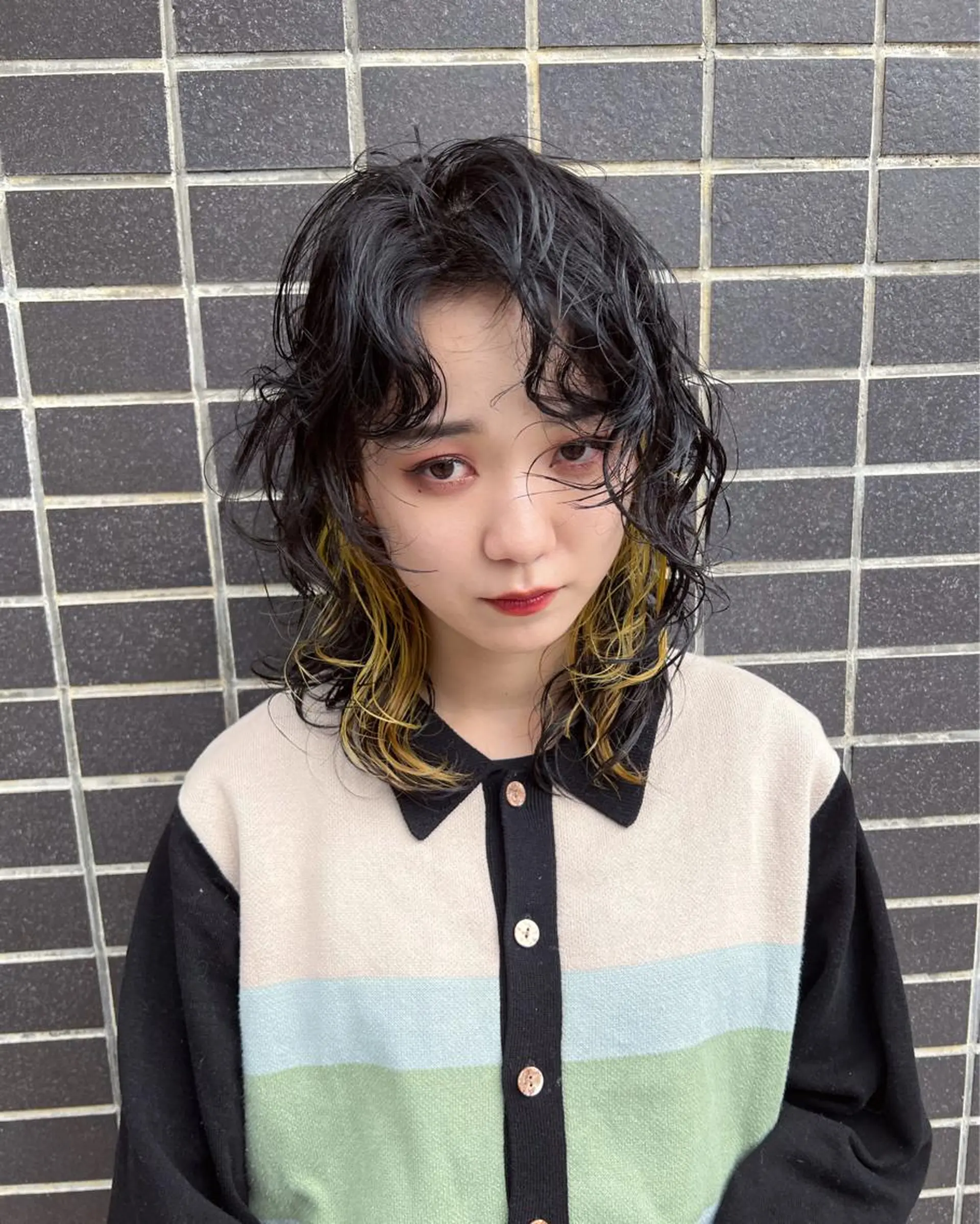 ミディアム パーマ ミディアムパーマ ニュアンスパーマ カット パーマ ハッシュカット カシマハヤトのヘアスタイル