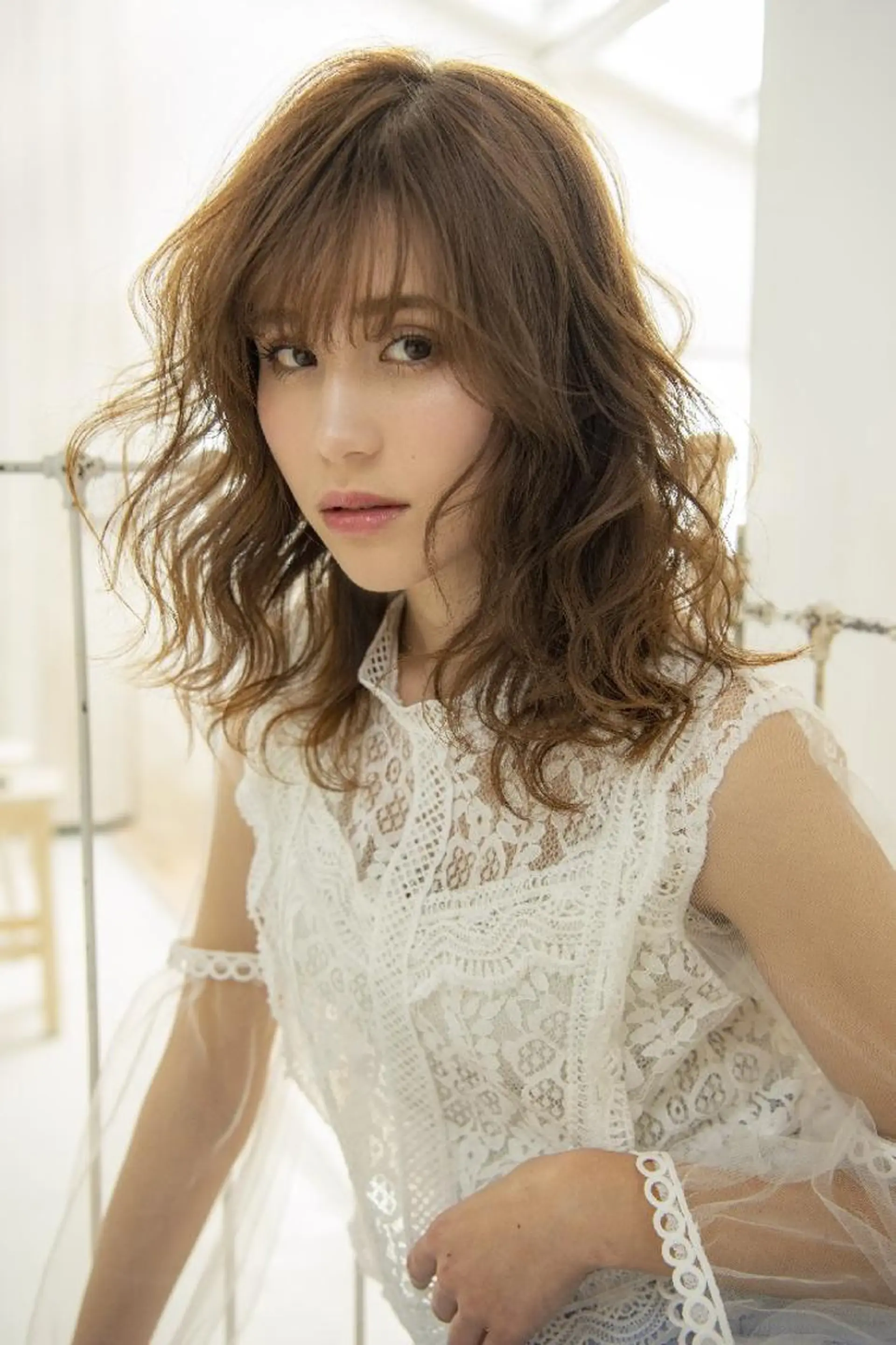 ミディアム belta 姫路山吹 カラーモデル募集のヘアスタイル