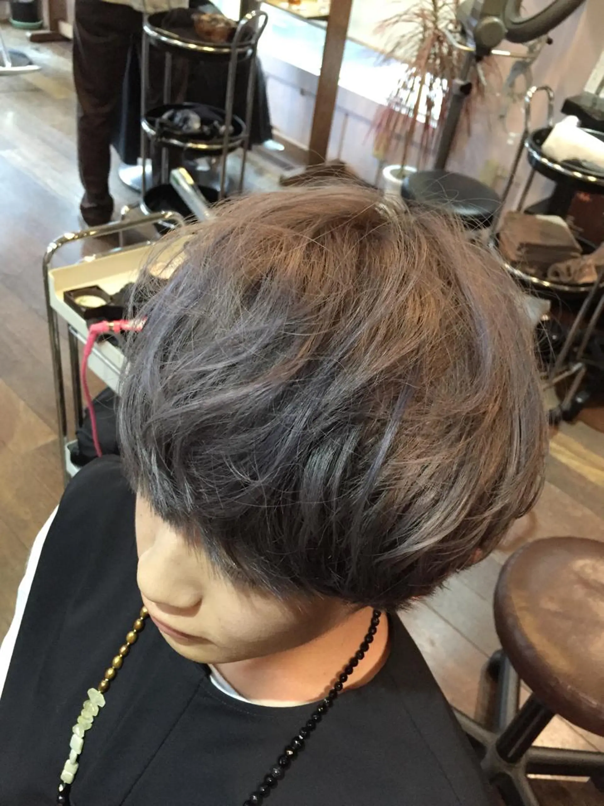 ショート ミディアム カラー メンズ マッシュ ブルーカラー シルバー 原宿サロン代表 デザインカラー伊藤卓のヘアスタイル