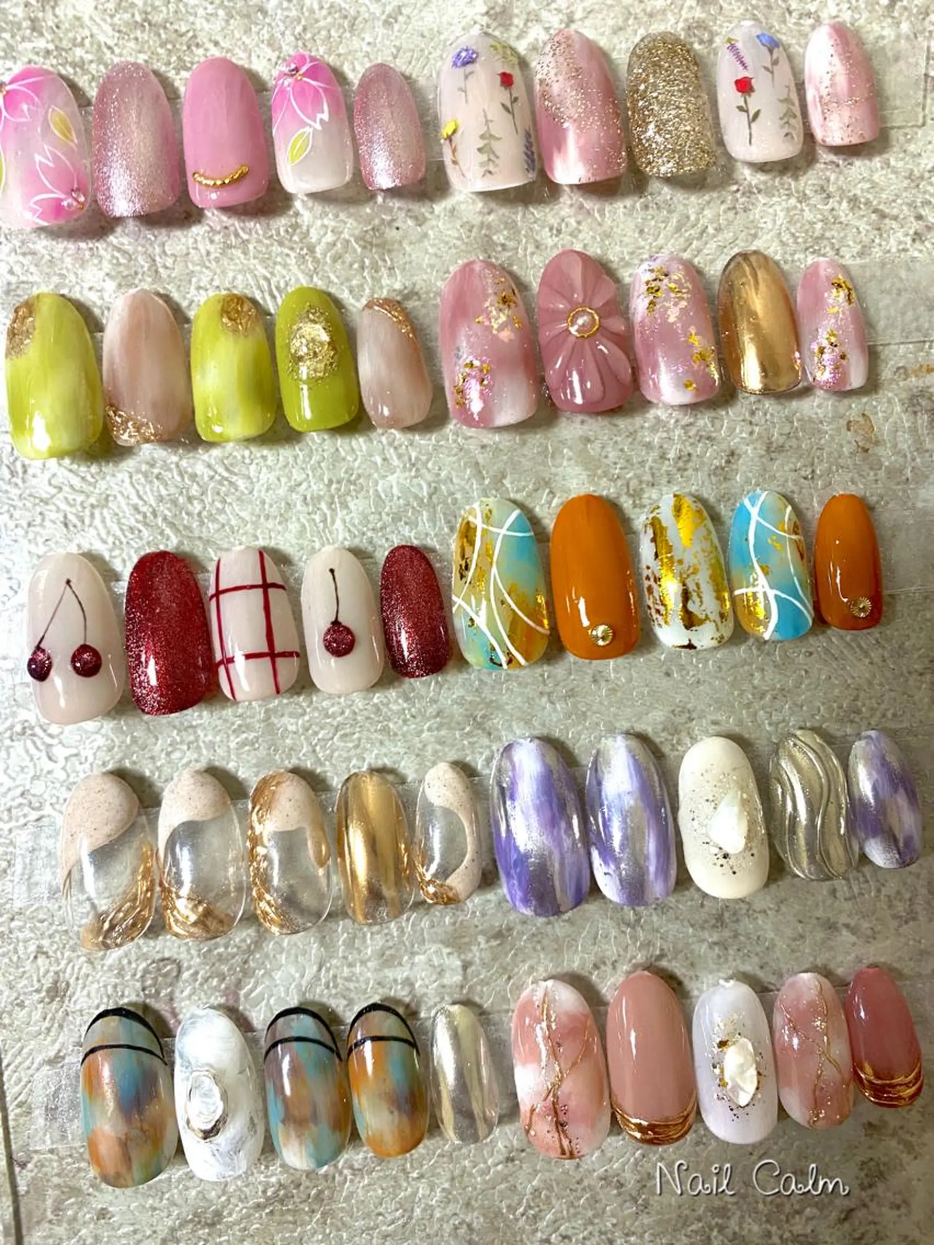 ネイル アートネイル 春ネイル ハンドネイル Nail Calm所属・プライベートサロン Calmのネイルデザイン