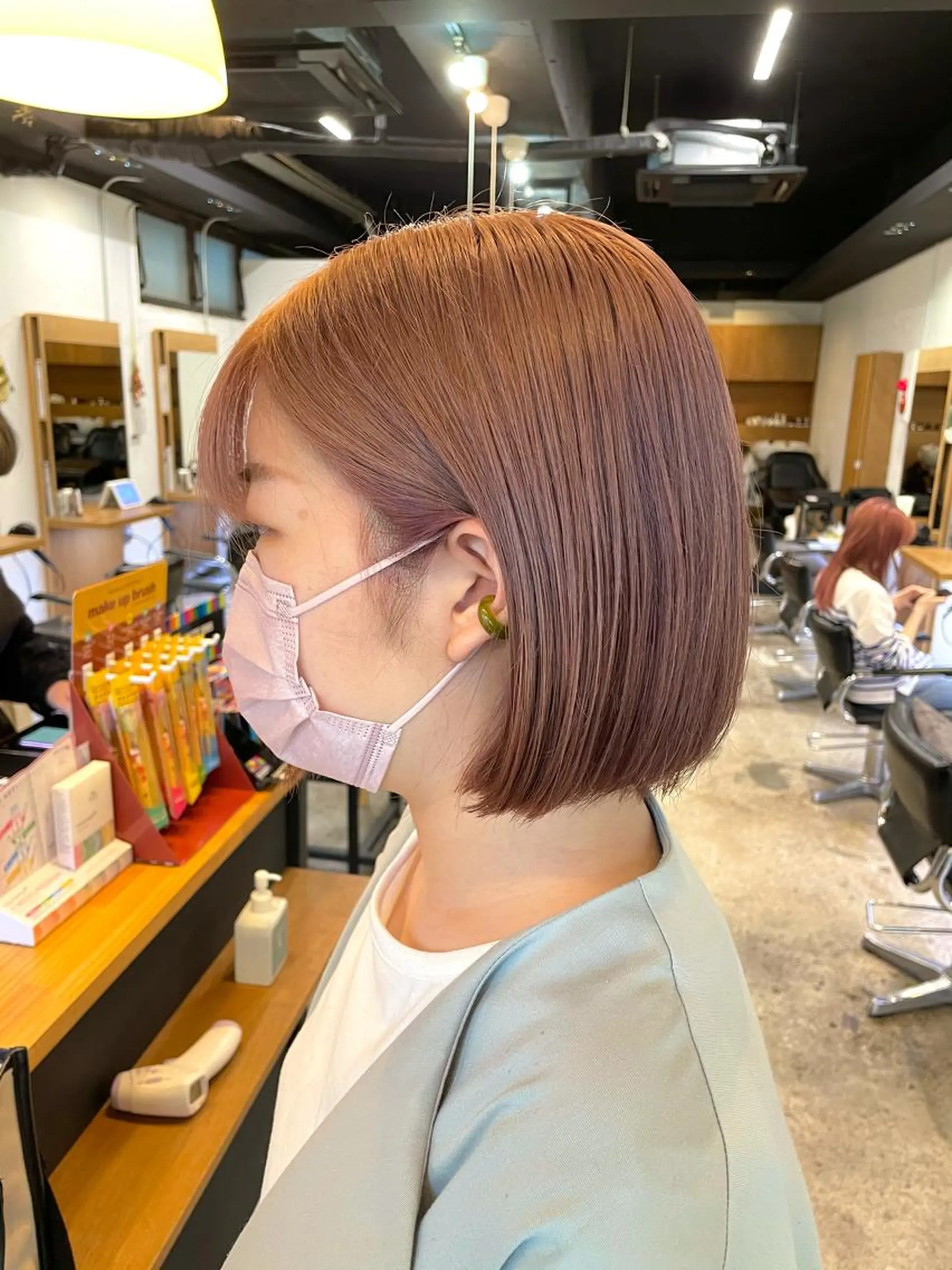 ショート カラー カット ヘアカラー トリートメント 🌿レイヤーボブ/パ ーマ🌿　木梨健太のヘアスタイル