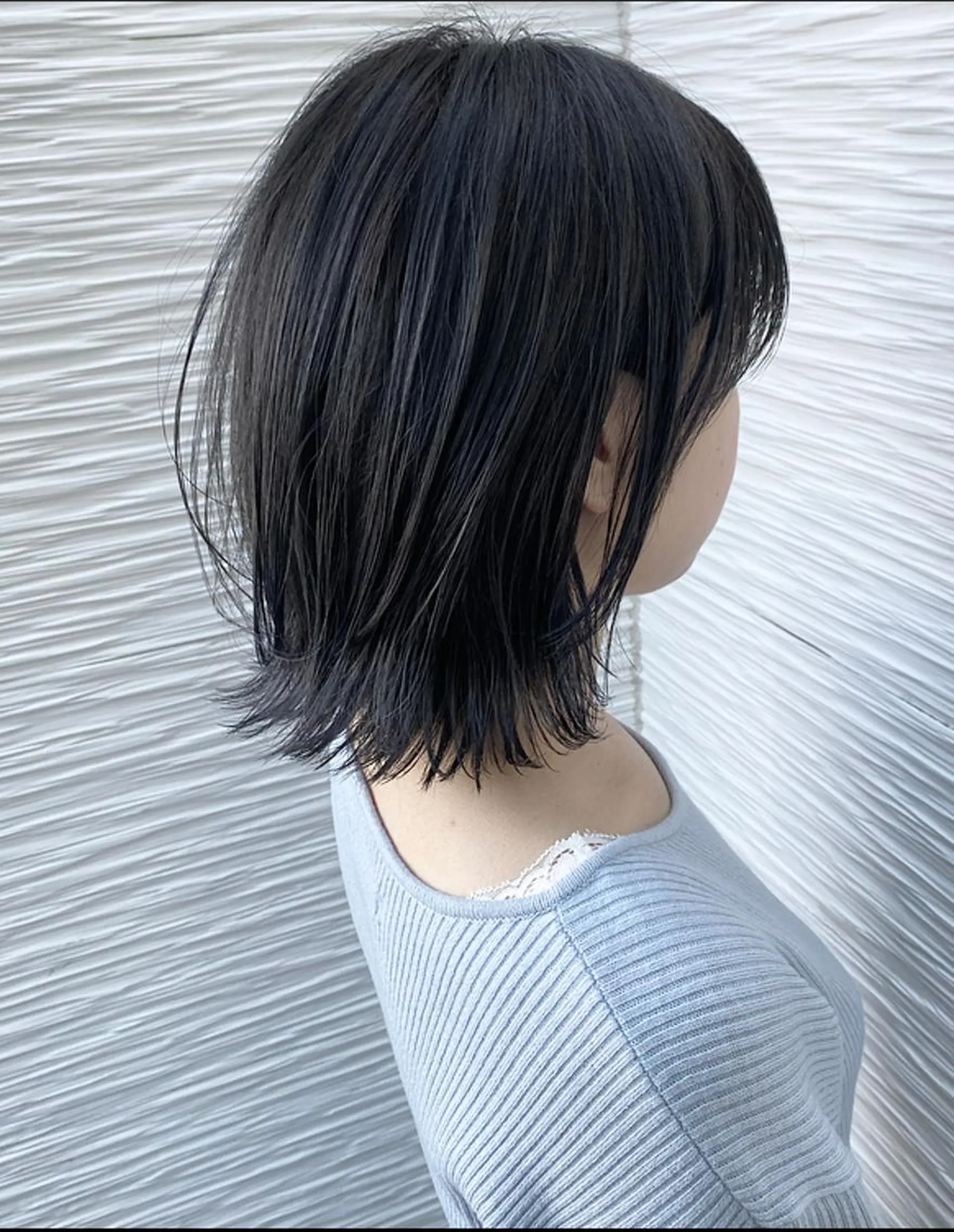 ミディアム カラー アクアカラー ブリーチ ブルーカラー ブルージュ レイヤーカット 【浜松・豊橋】 ニシモトのヘアスタイル