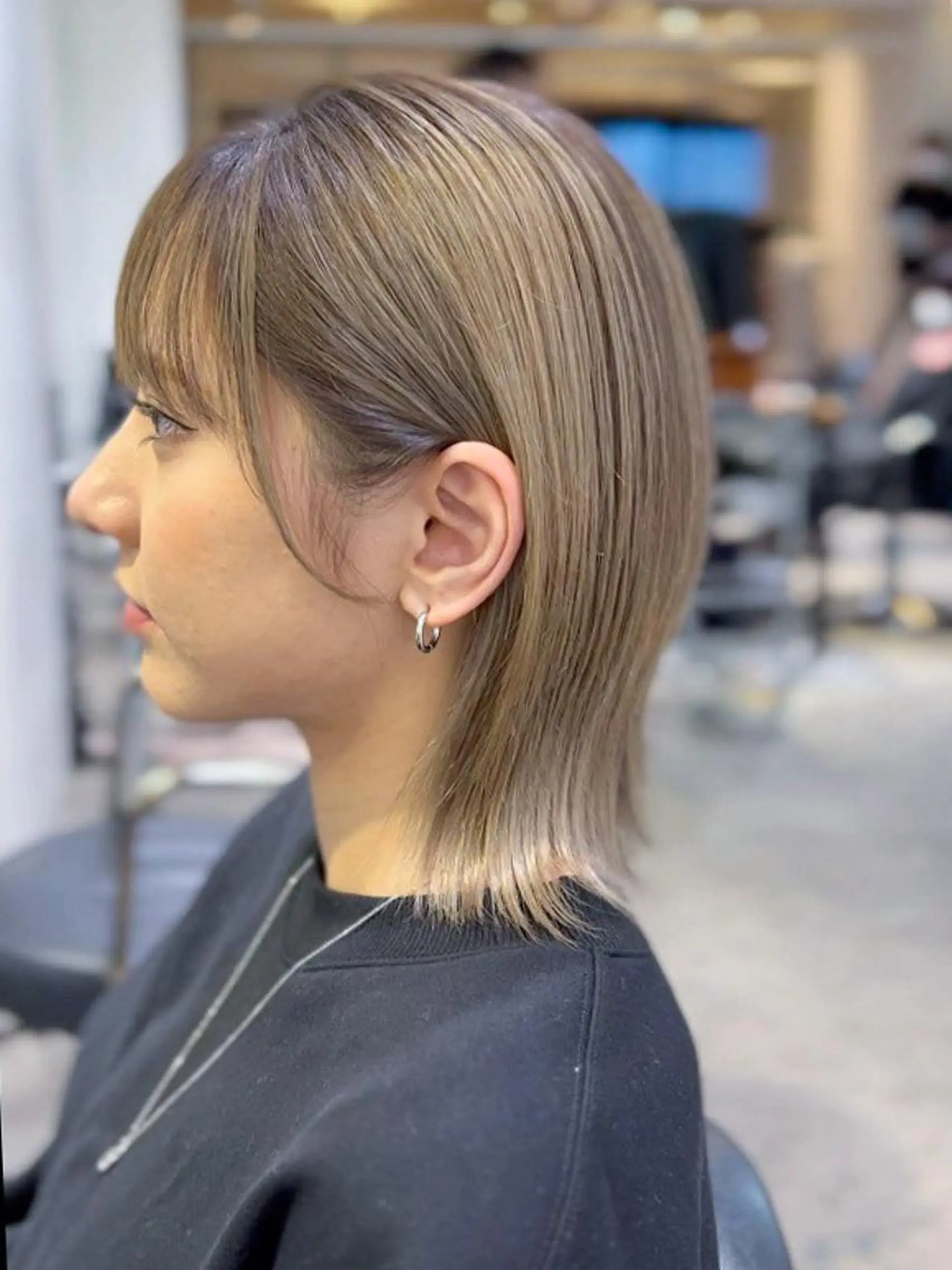 ミディアム カラー バレイヤージュ レイヤーカット ITbyALBUM 中野店のヘアスタイル