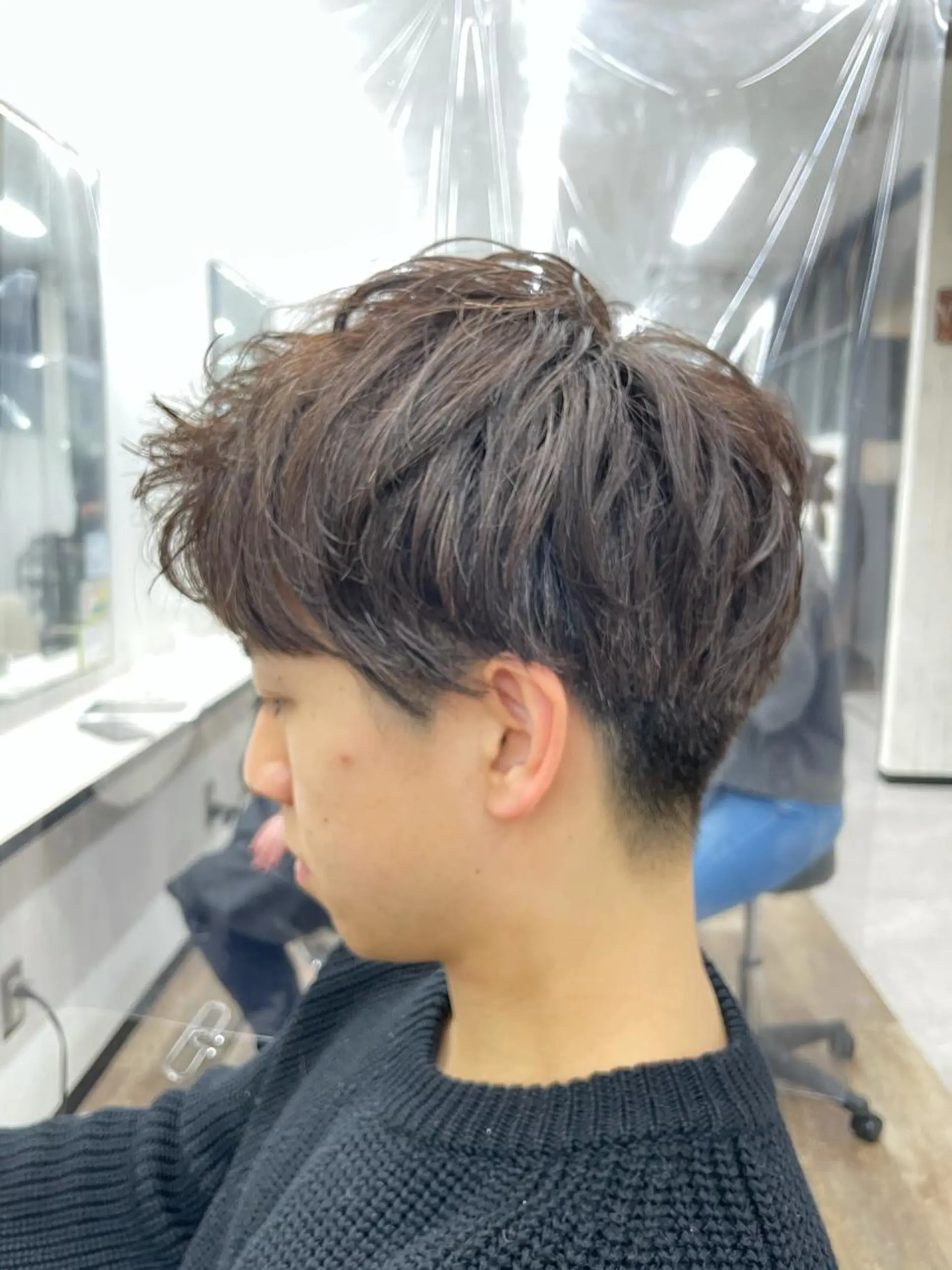 パーマ メンズ メンズパーマ 刈り上げ 栄/久屋大通り/韓国 /透明感/横山🩵のヘアスタイル