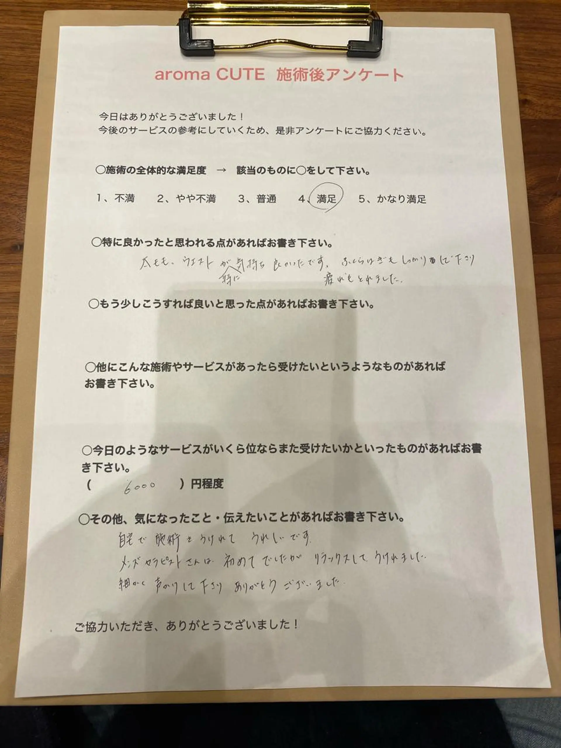 喜多良助 aroma CUTEのエステ・リラクイメージ