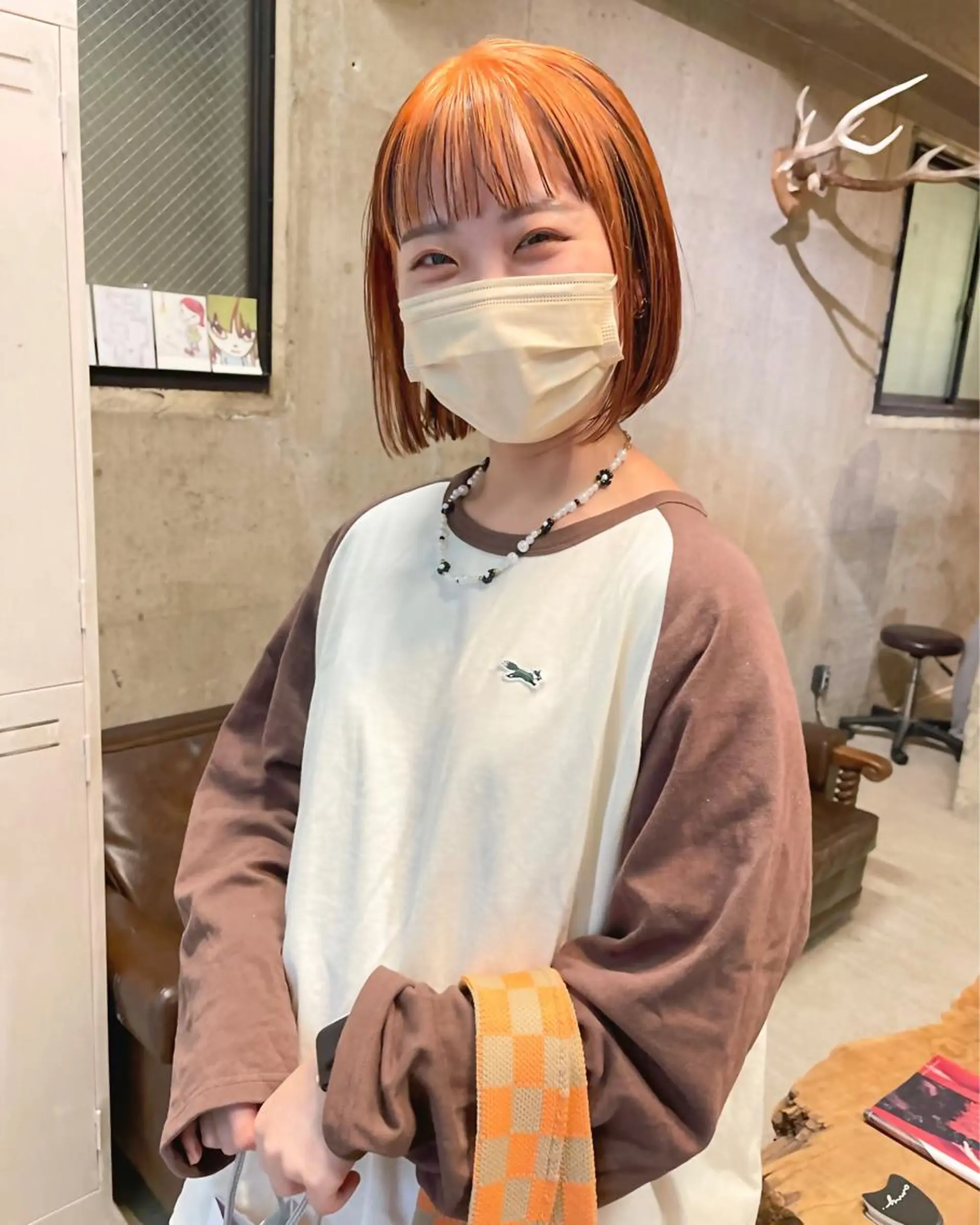 ショート カラー パーマ/レイヤー 岩山丈一郎のヘアスタイル