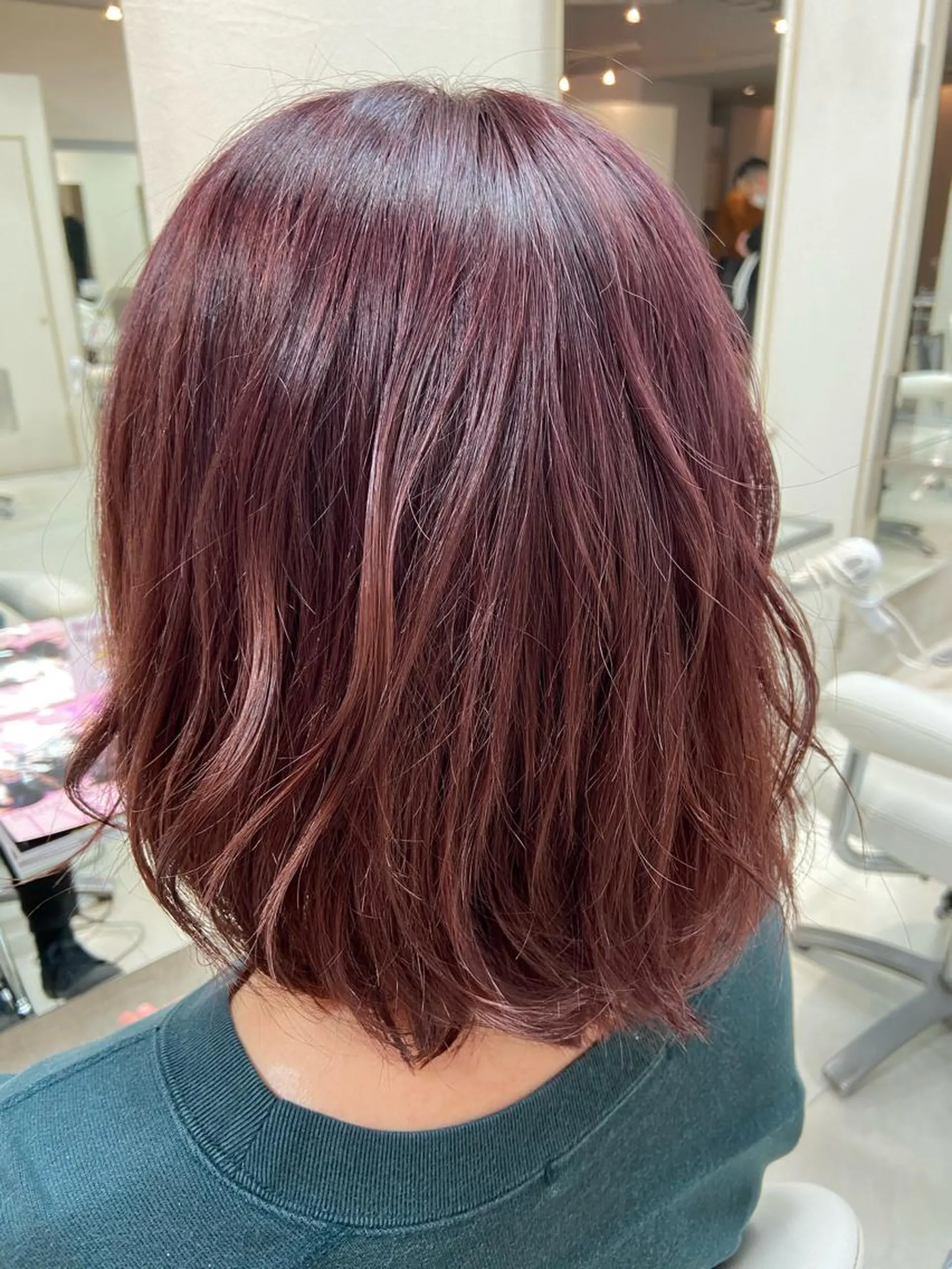 ミディアム カラー ピンクカラー ヘアカラー トリートメント 菊地 美憂のヘアスタイル