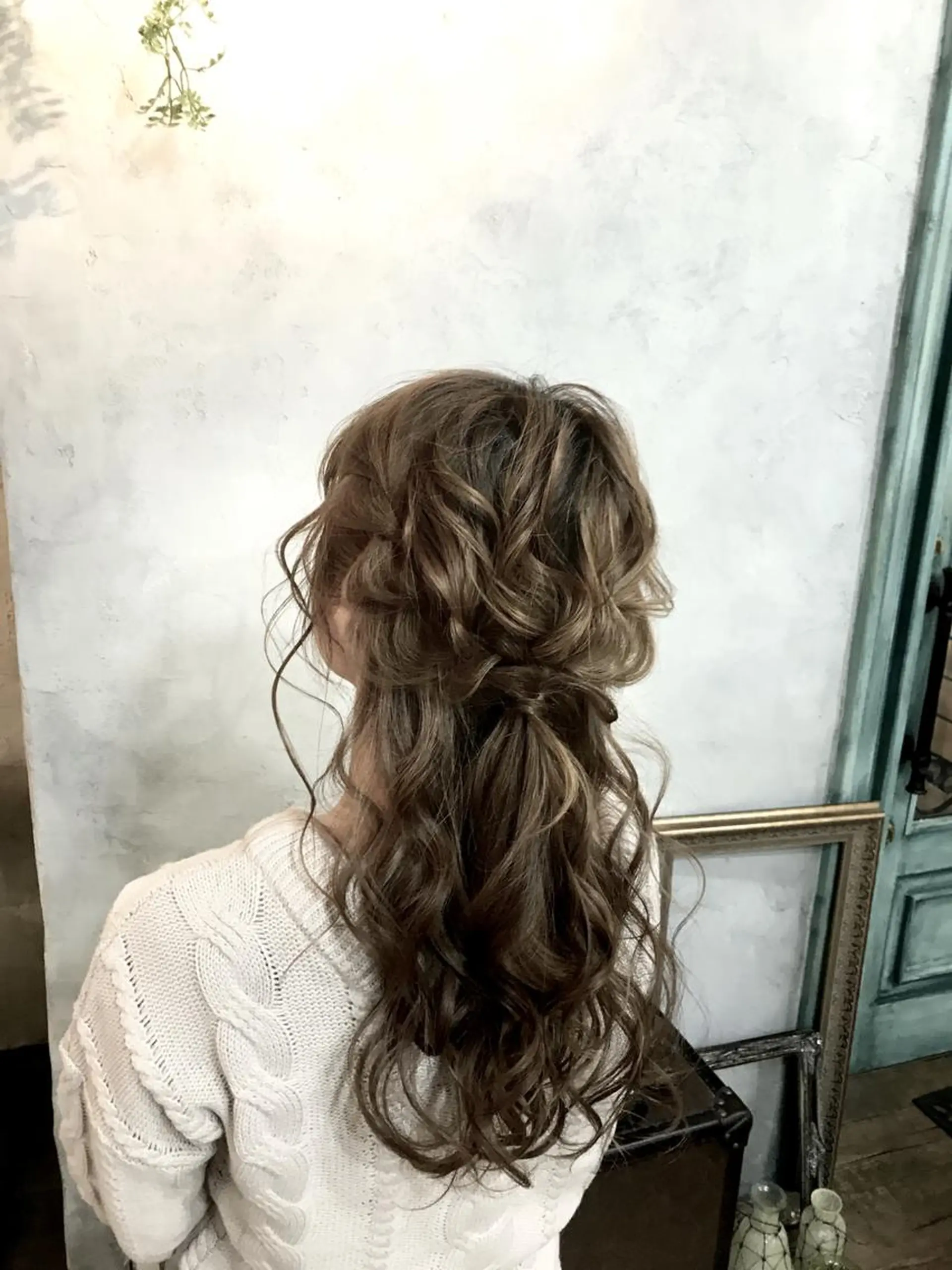 ミディアム ヘアアレンジ ハーフアップ lok[ロク] 高田馬場のヘアスタイル