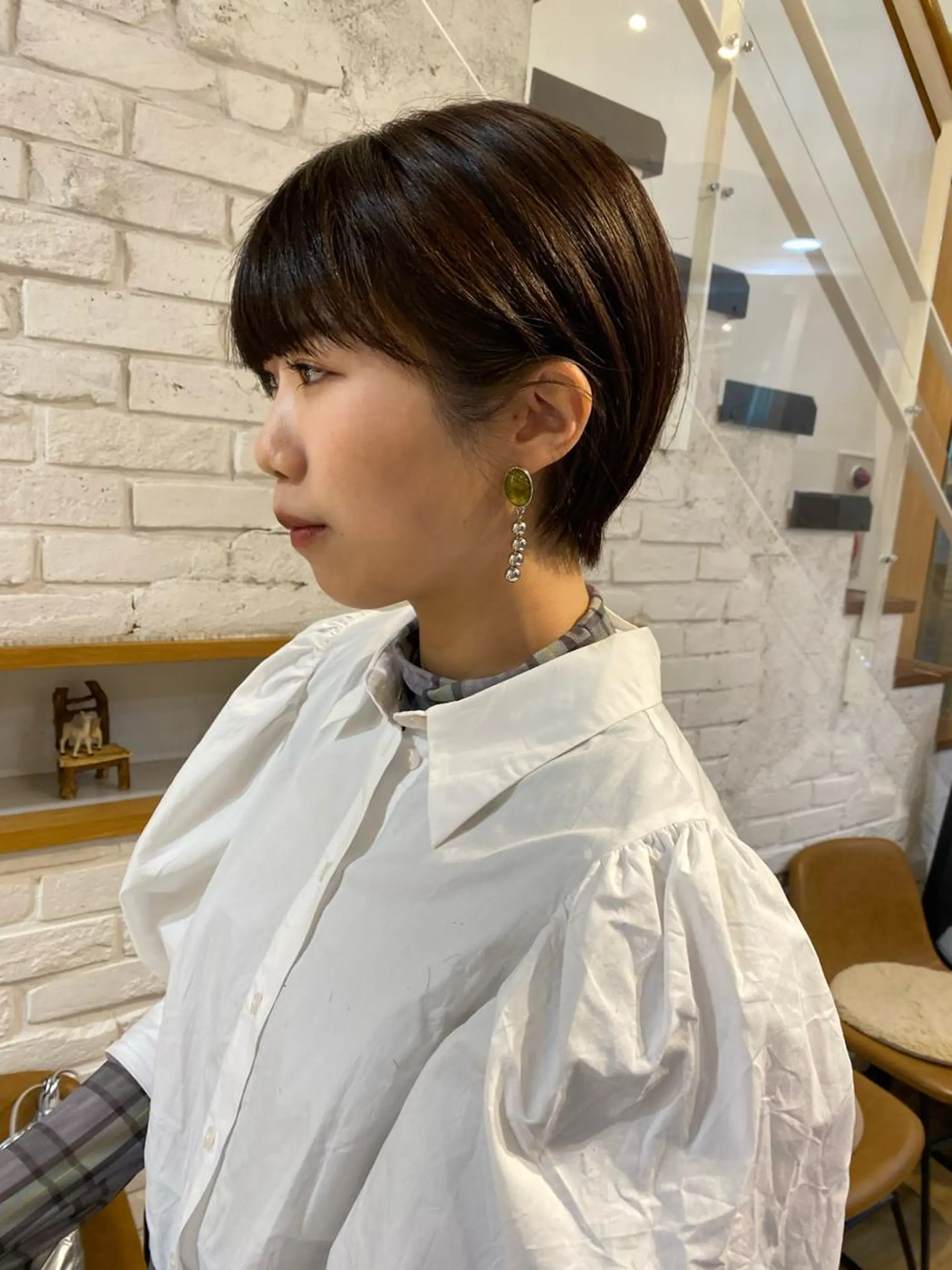 ショート カット ヘアカラー レイヤーカット /透明感/千葉怜寿のヘアスタイル