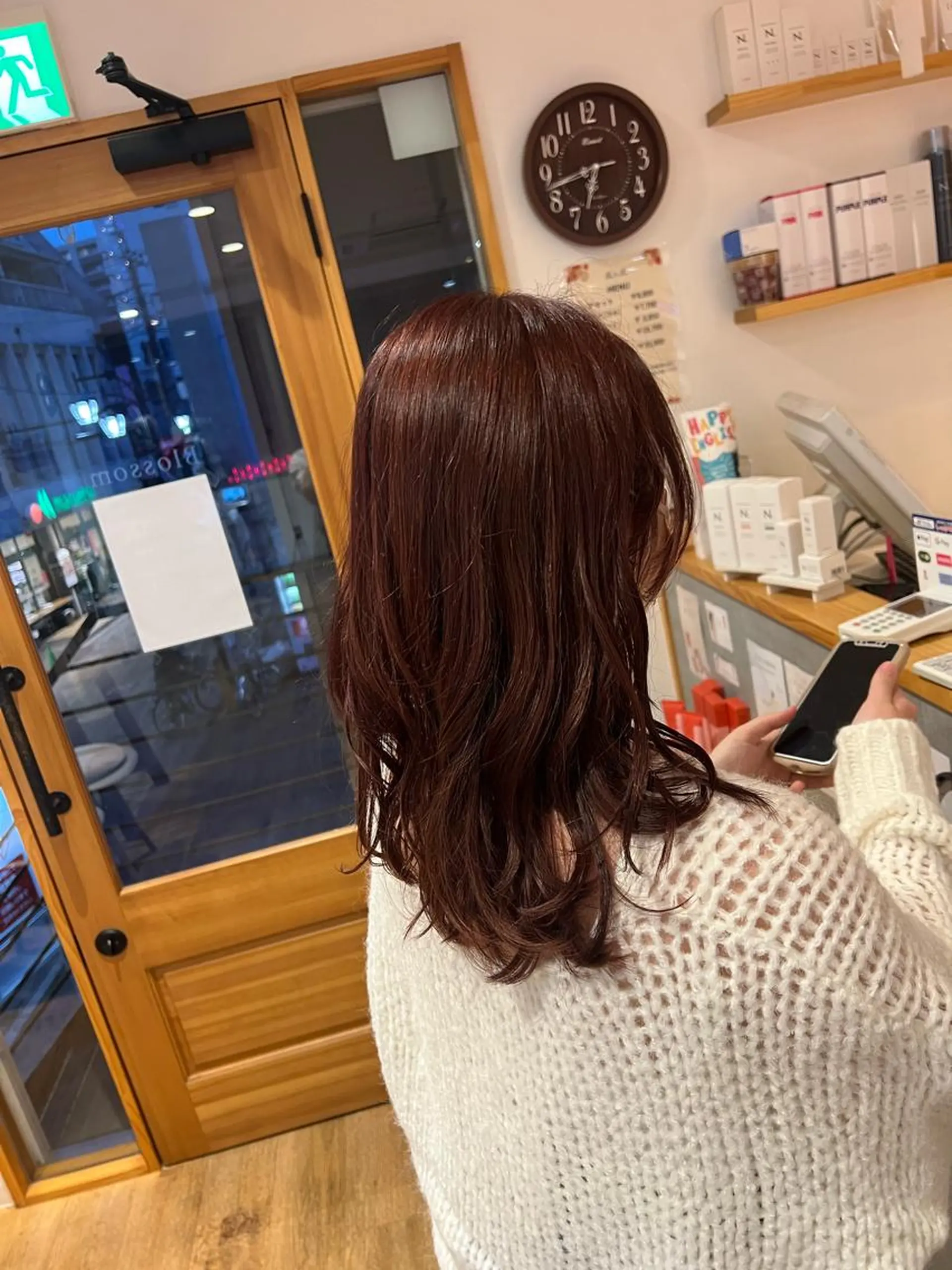 セミロング カラー ブラウンカラー ピンクカラー ピンクブラウン カット ヘアカラー トリートメント Kazu .Kのヘアスタイル