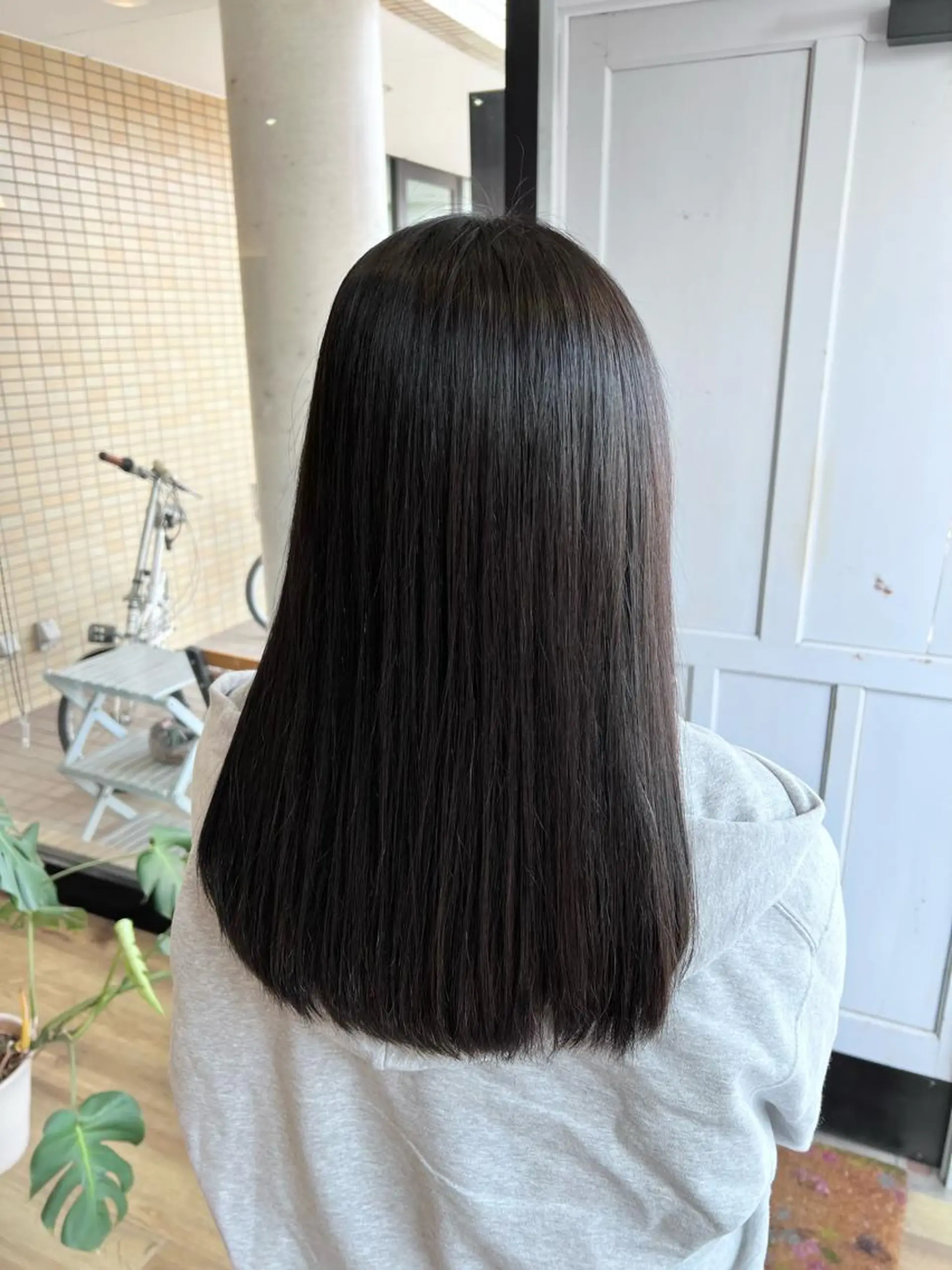 ロング カラー ヘアカラー トリートメント ツキダテ ユイのヘアスタイル