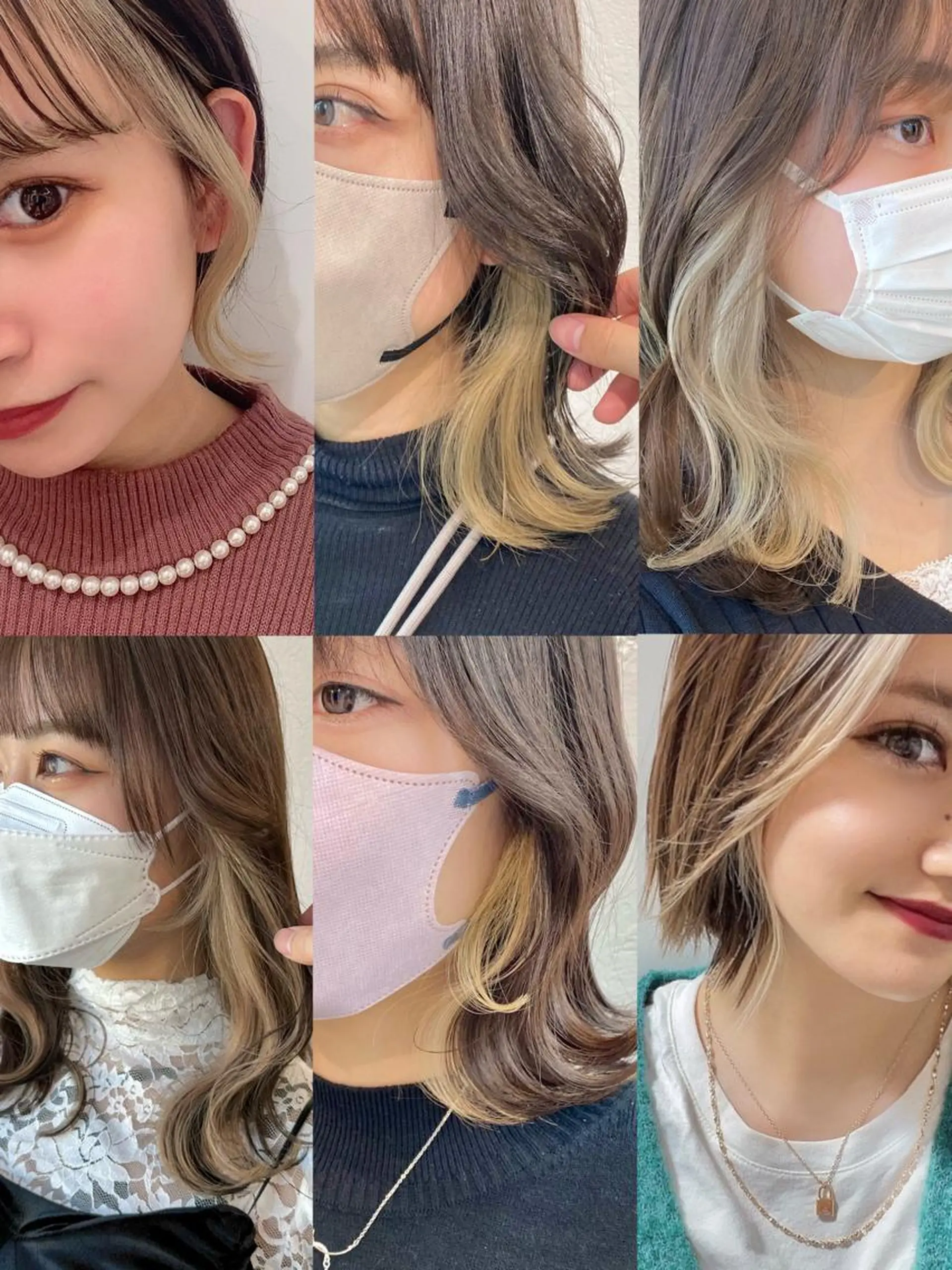 カラー ミストバング イヤリングカラー  フェイスフレーミング カット ヘアカラー トリートメント インナーカラー/レイ ヤーカット♡/マキシのヘアスタイル