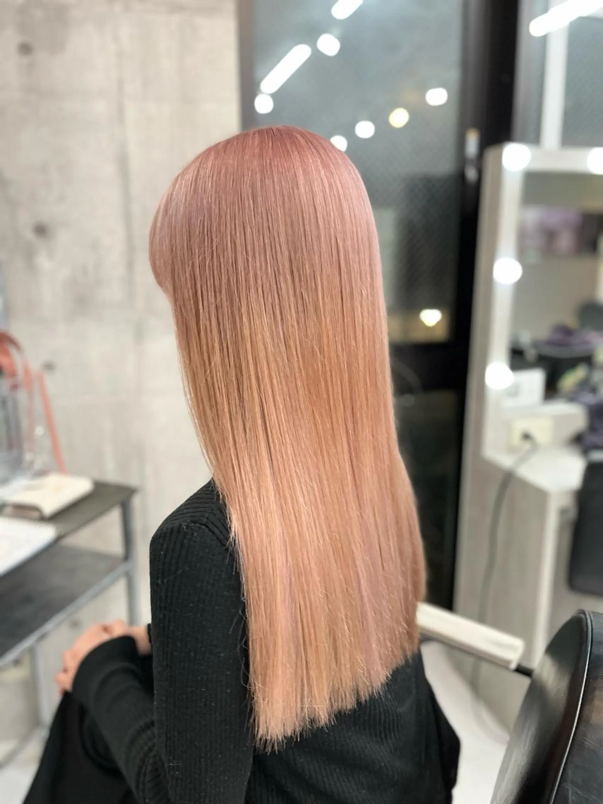 ロング カラー ベージュカラー ピンクカラー ピンクベージュ 韓国風ヘア メンズ特化/パーマ/ 骨格矯正カット/真人のヘアスタイル