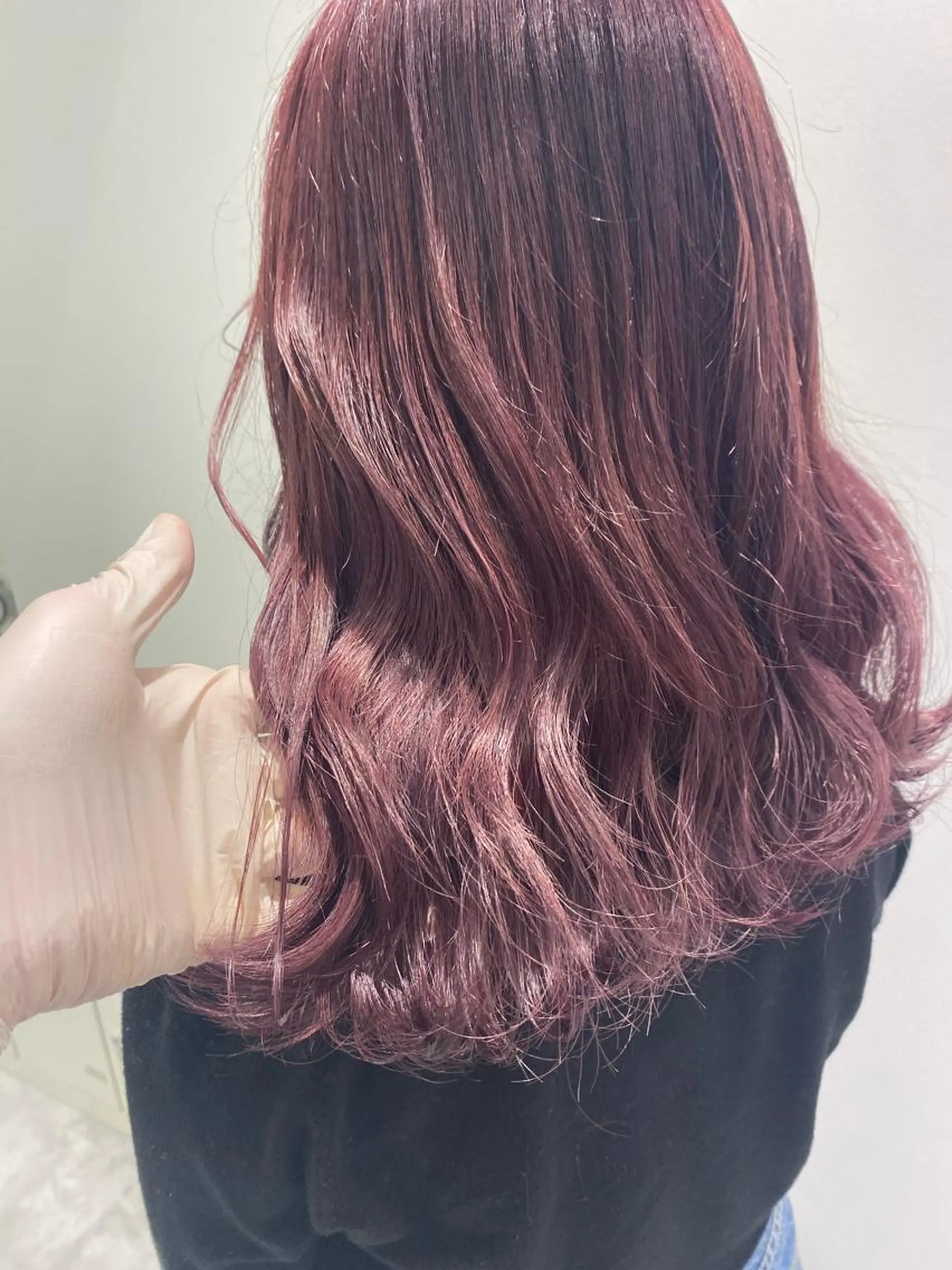 セミロング カラー パーマ ヘアアレンジ ネイル マツエク・マツパ 韓国風ベージュ🤎 赤みなし🌿横浜🤎のヘアスタイル