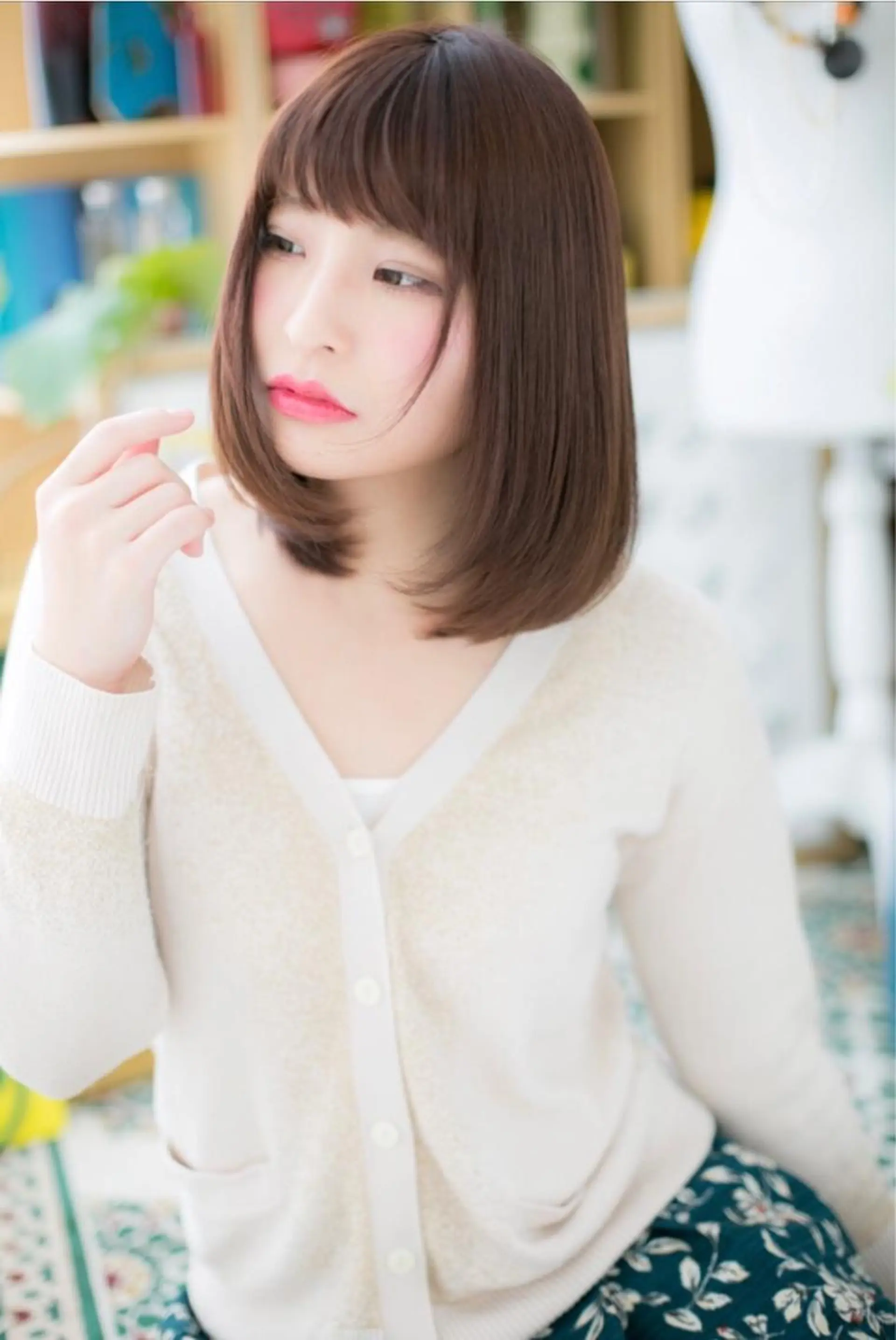 セミロング カラー 棚村 竜太のヘアスタイル