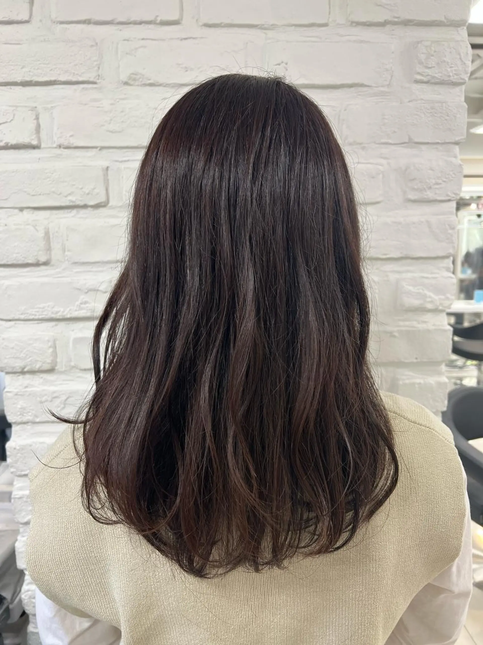 セミロング カラー 透明感カラー ラベンダーカラー カット ヘアカラー 【暖色カラー特化】 中山由梨のヘアスタイル