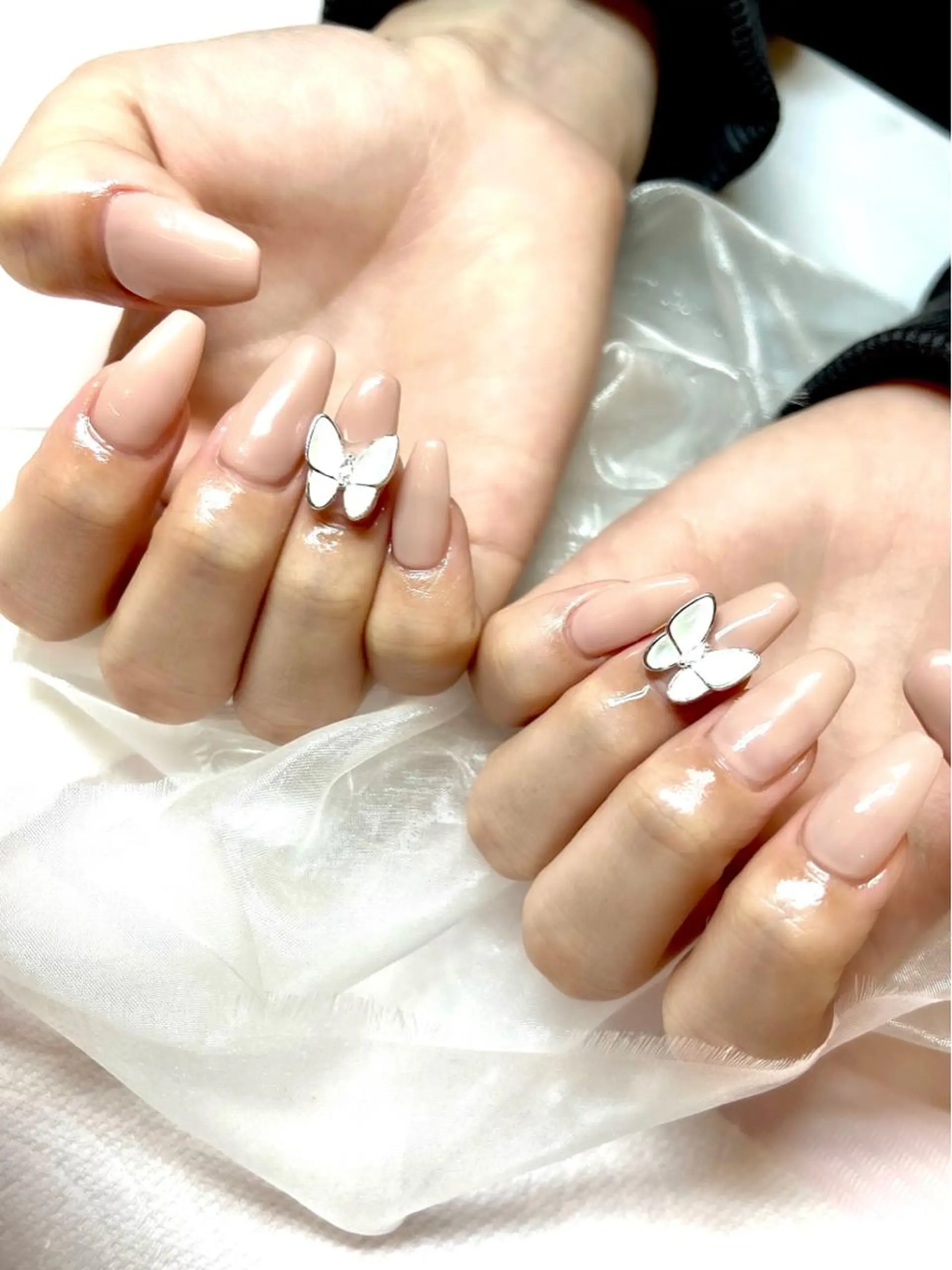 ネイル アートネイル オーロラネイル ジェルネイル 韓国ネイル ロングネイル ハンドネイル clover nailのネイルデザイン