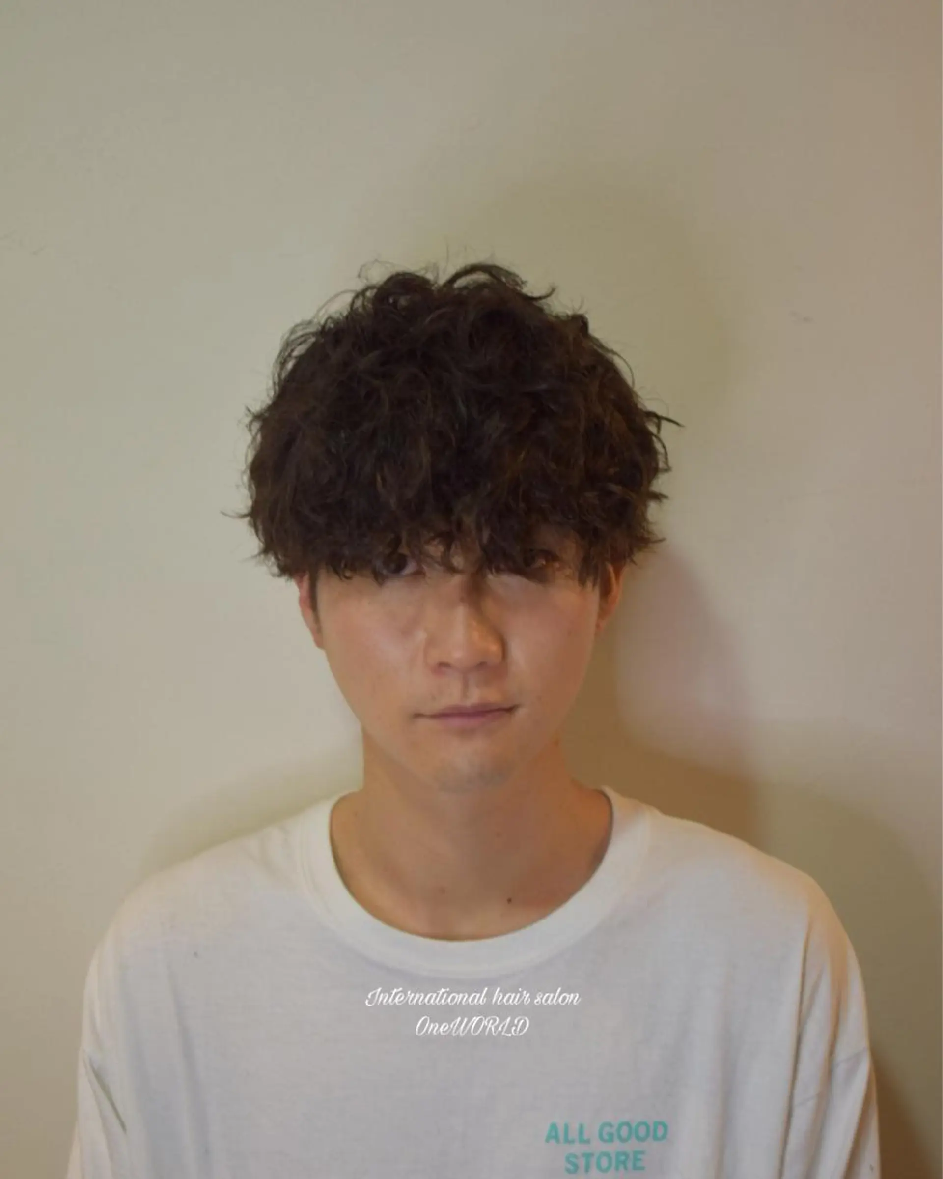 ショート パーマ メンズ OneWORLD所属・福井 稜平のヘアスタイル