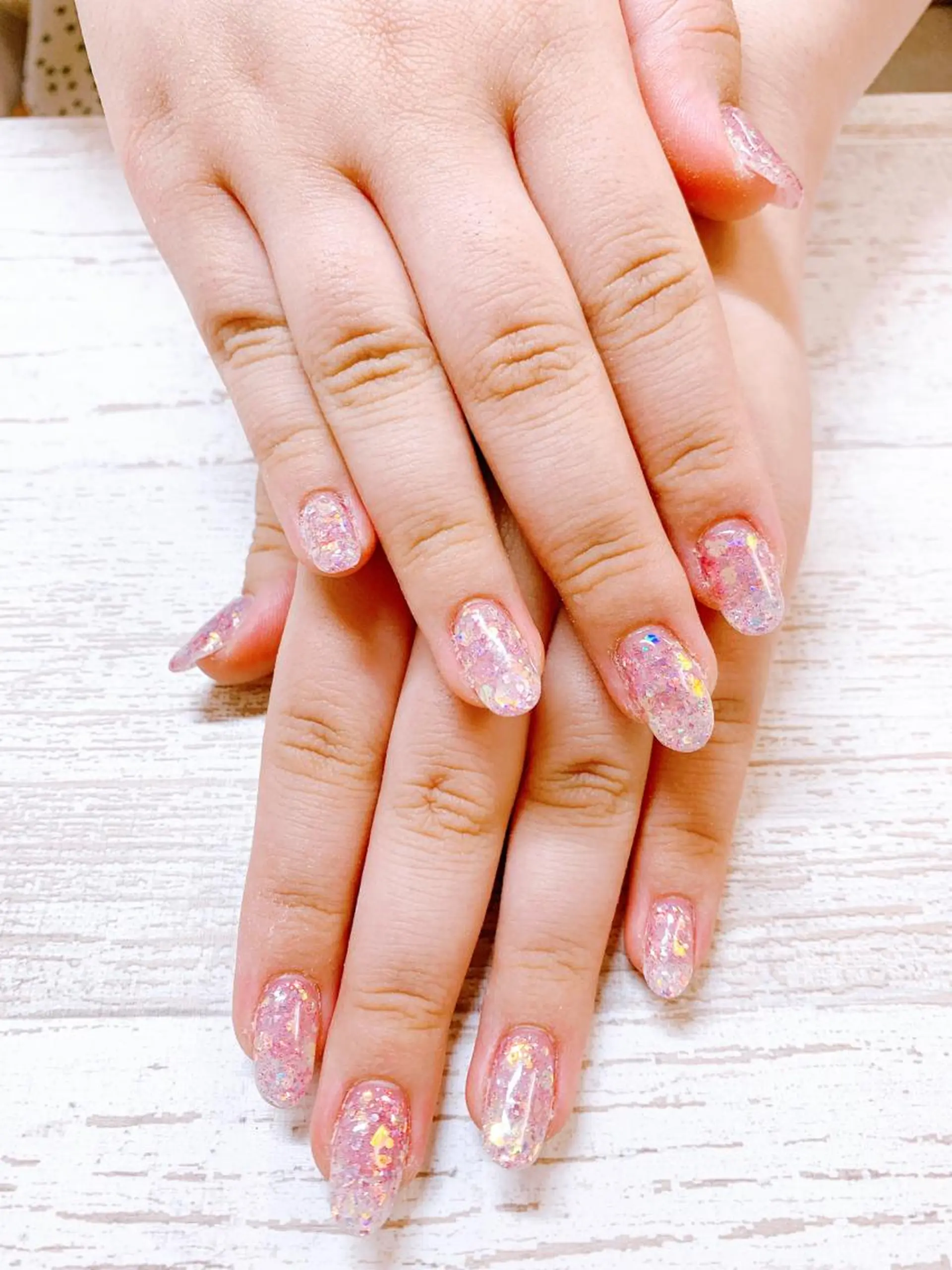 ネイル ラメ(グリッター) ワンカラーネイル ハンドネイル Story nail所属・Story nail Sakuraのネイルデザイン