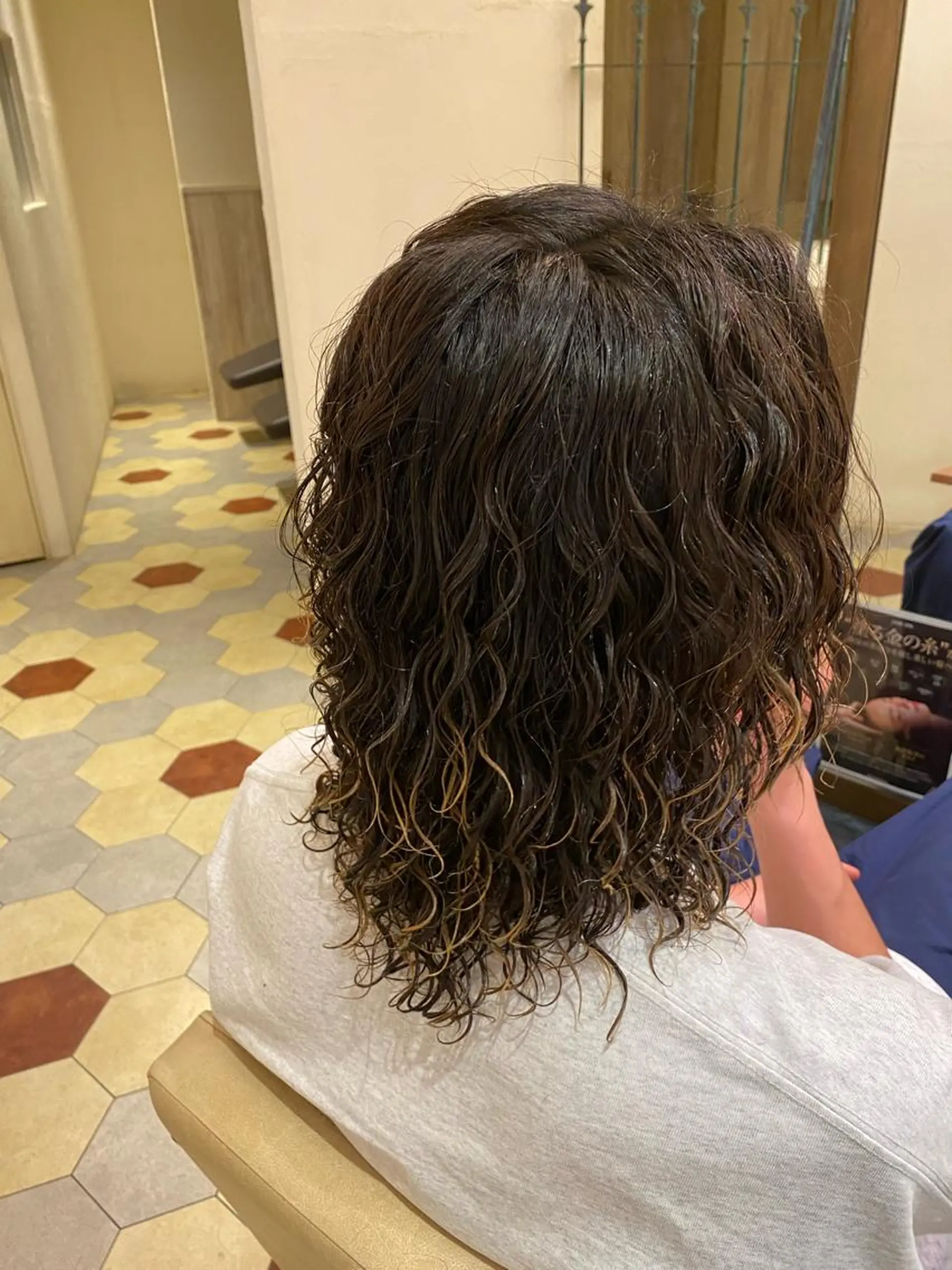 ロング パーマ メンズ カット パーマ 菊池大一 溝の口パーマのヘアスタイル