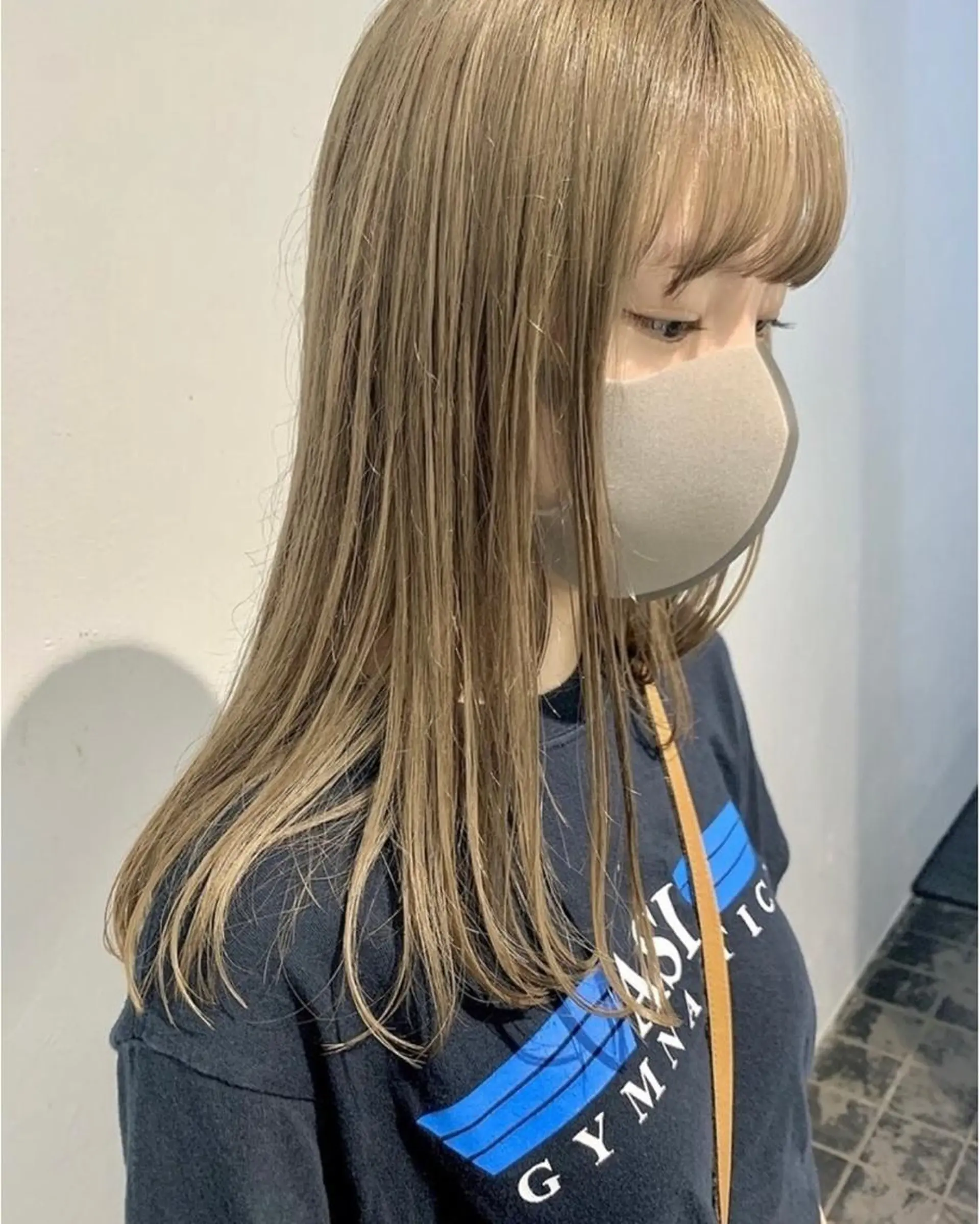 ミディアム カラー ミディアムパーマ バレイヤージュ ブリーチ ケアブリーチ デザインカラー yiye 青山所属・無料カットモデル募集 🌱ひょうがのヘアスタイル