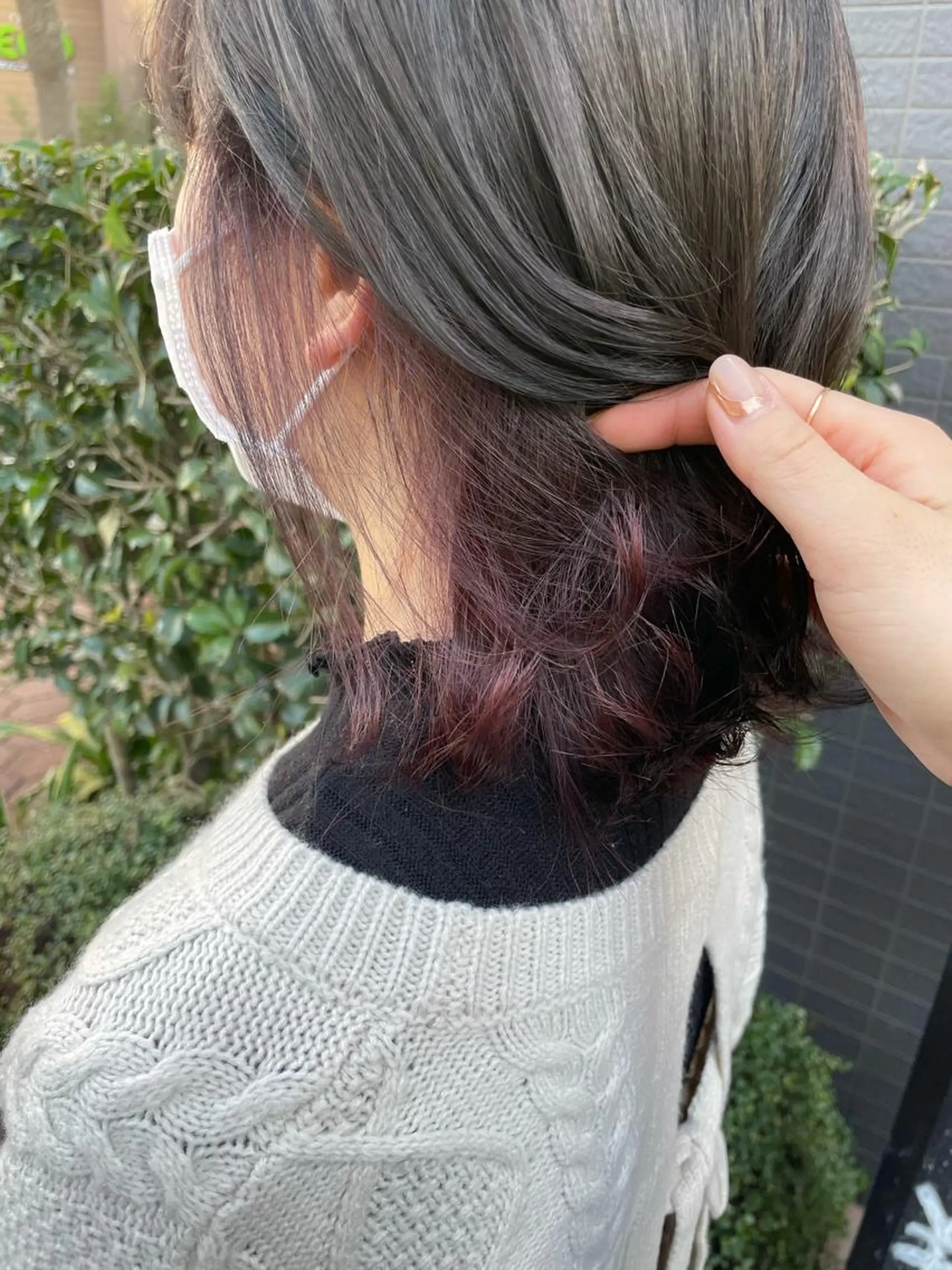 ミディアム アッシュ ボブ 外ハネヘア 韓国風ヘア♡ runaのヘアスタイル