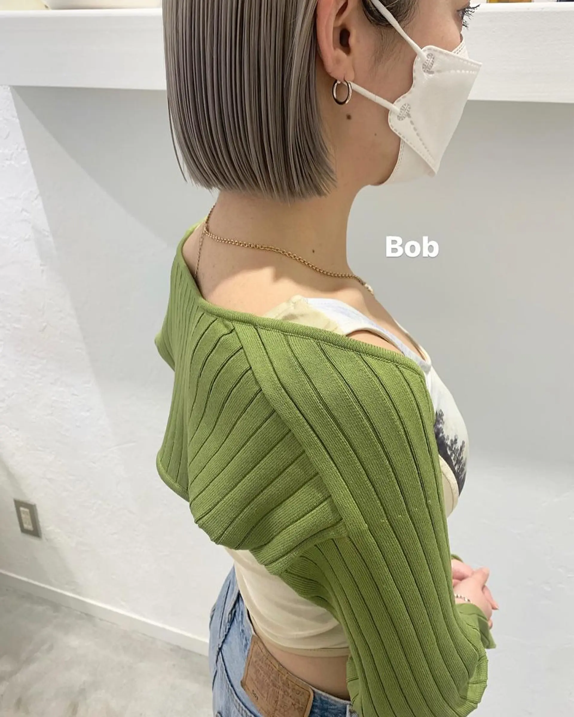 ショート カラー カット ヘアカラー トリートメント 顔周りレイヤー 🎀マリノのヘアスタイル