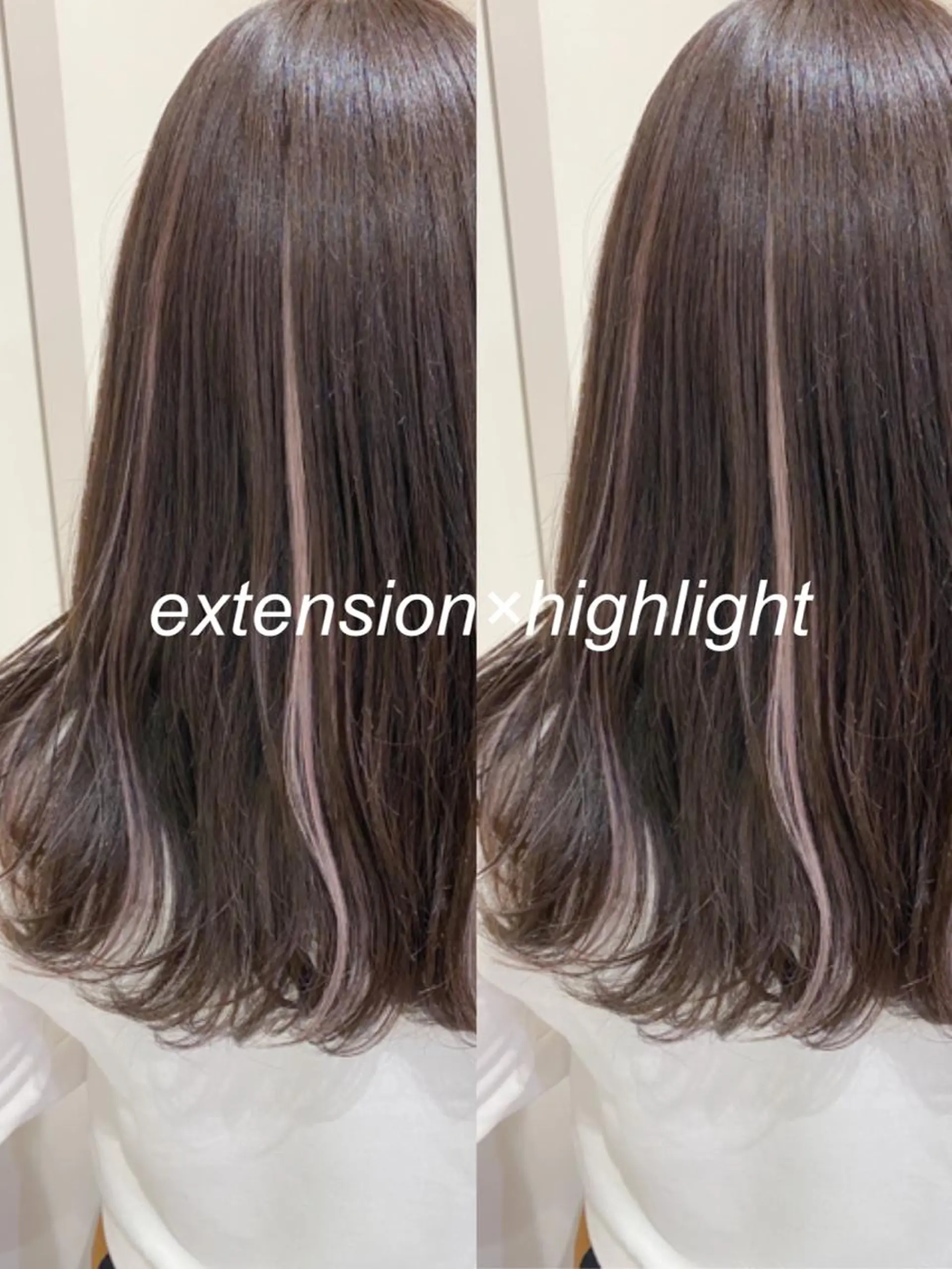 セミロング カット エクステ 横浜🍒ルーツカラー エクステ／RIEのヘアスタイル