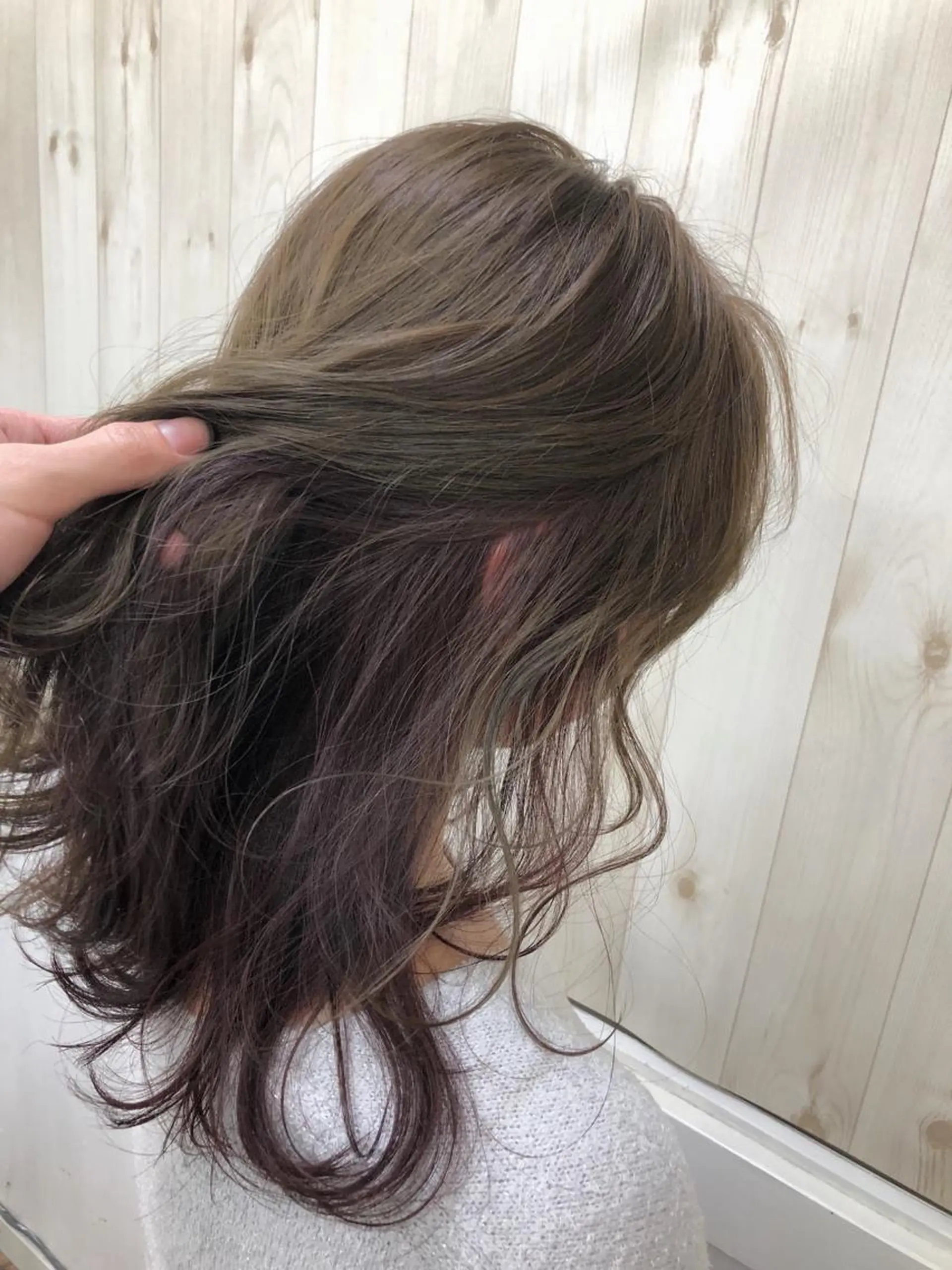 ミディアム カラー アッシュ ラベンダーカラー ピンクカラー ピンクラベンダー ヘアカラー PSY(サイ)所属・PSY(サイ)池袋 金田尚久🎨のヘアスタイル