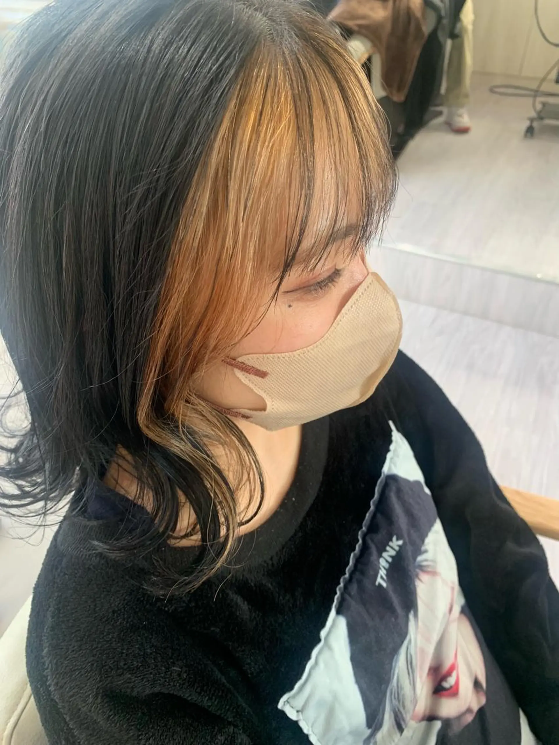 ミディアム カラー ヘアカラー トリートメント ツヤカラー🤍 ARISAのヘアスタイル