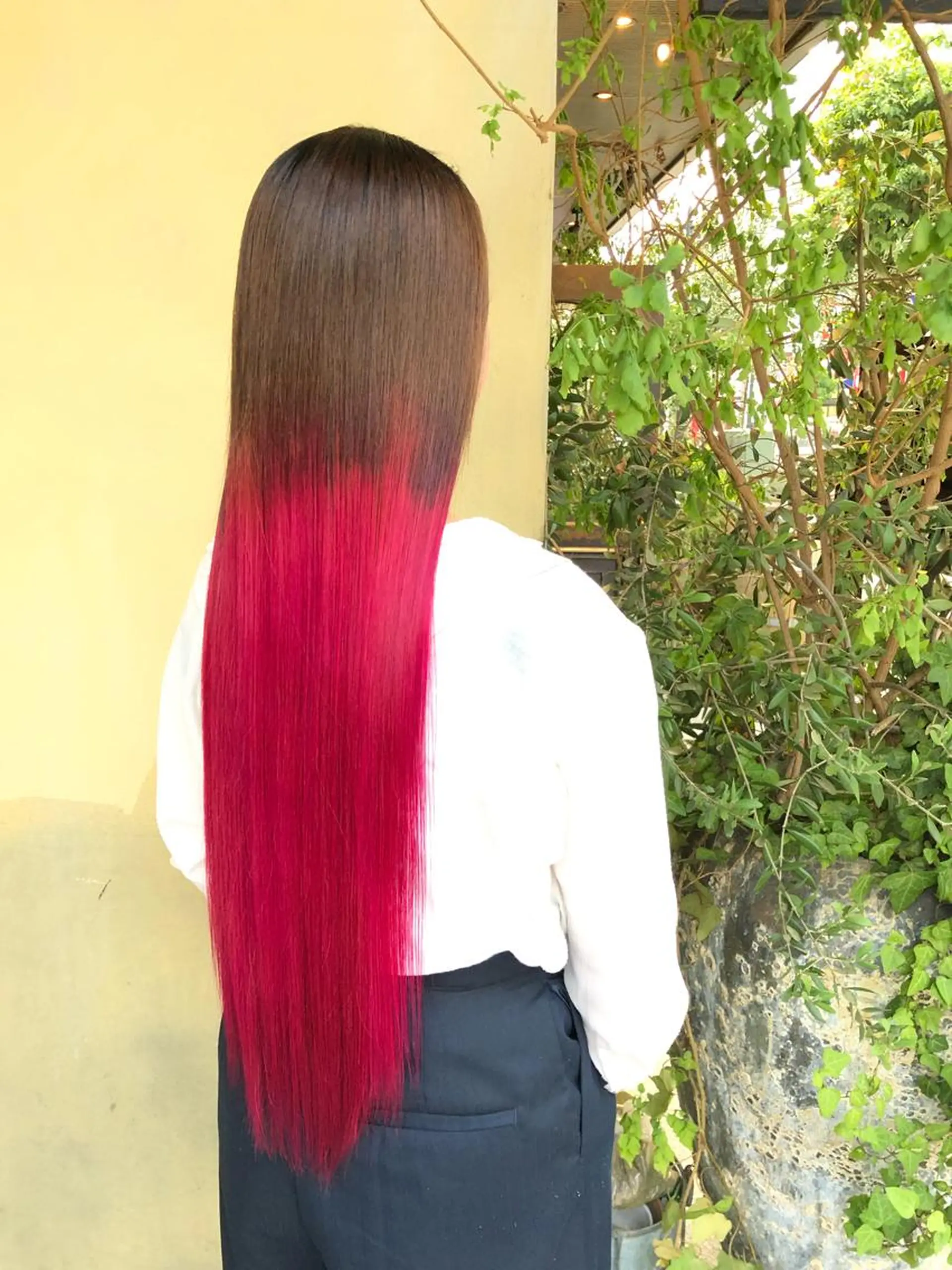 ロング カラー カット 🧸プルエクステ❤︎ ネイルKAO🧸のヘアスタイル