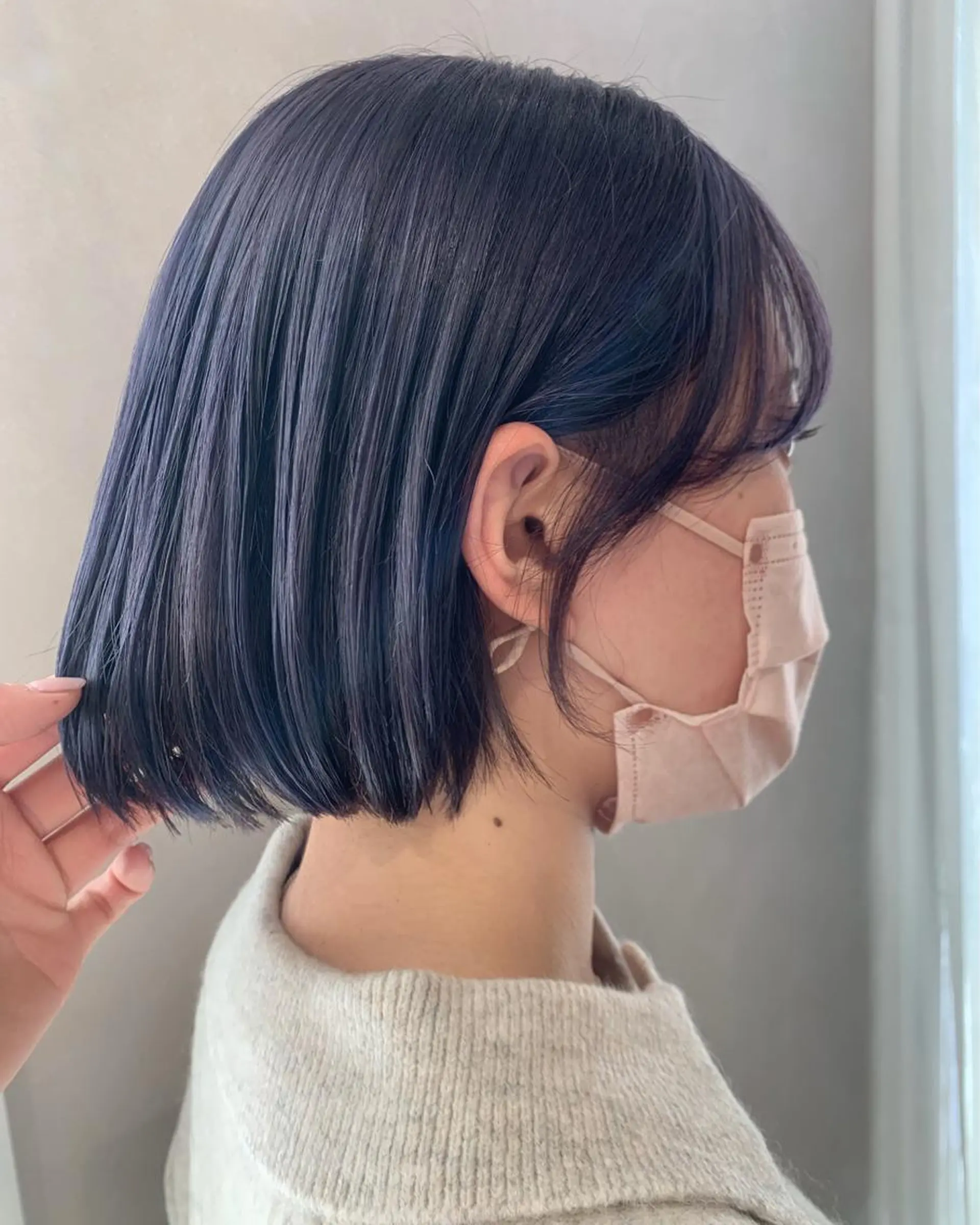 ショート カラー ブリーチ ブルーカラー ブルーラベンダー ラベンダーカラー カット ヘアカラー トリートメント hub hair レイヤー/透明感のヘアスタイル