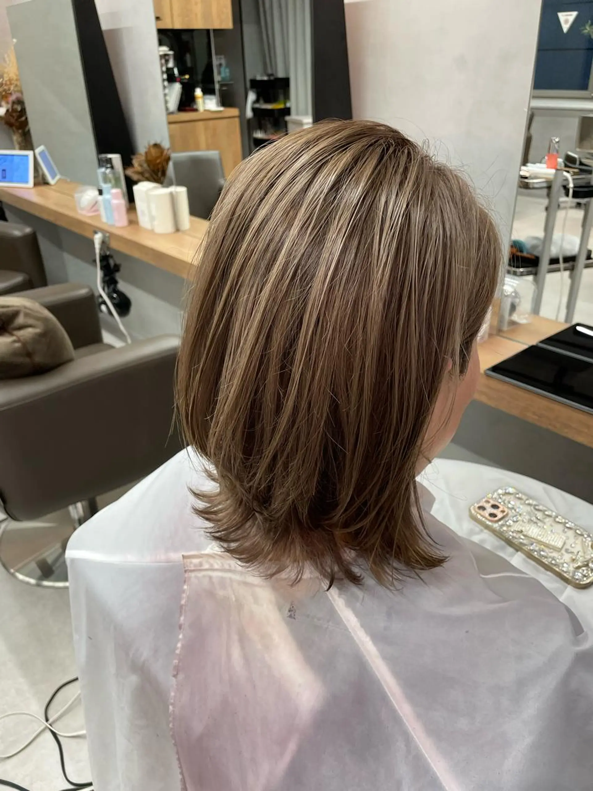 ミディアム メンズ縮毛矯正 ブリーチカラー/まやのヘアスタイル