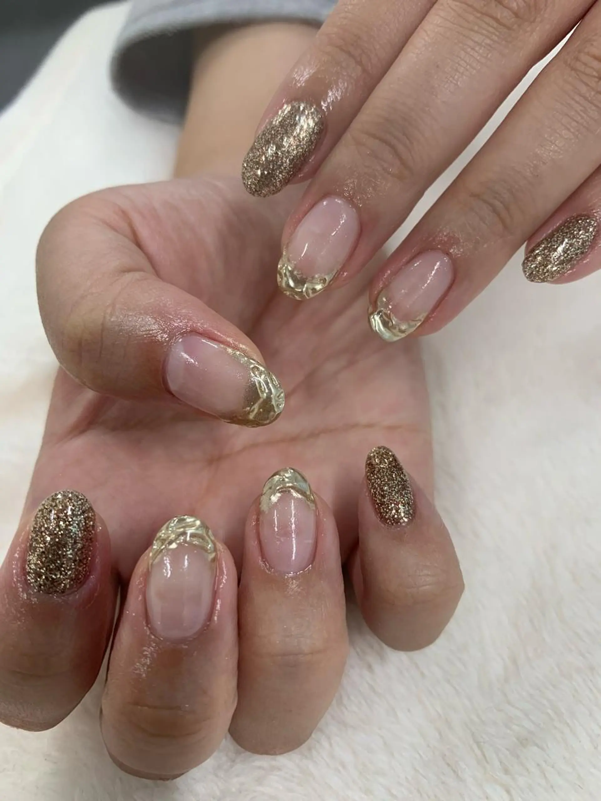 ネイル フレンチネイル ミラーネイル ハンドネイル Nail salon Atlantica所属・Nail salon ✩ ｱﾄﾗﾝﾃｨｶのネイルデザイン