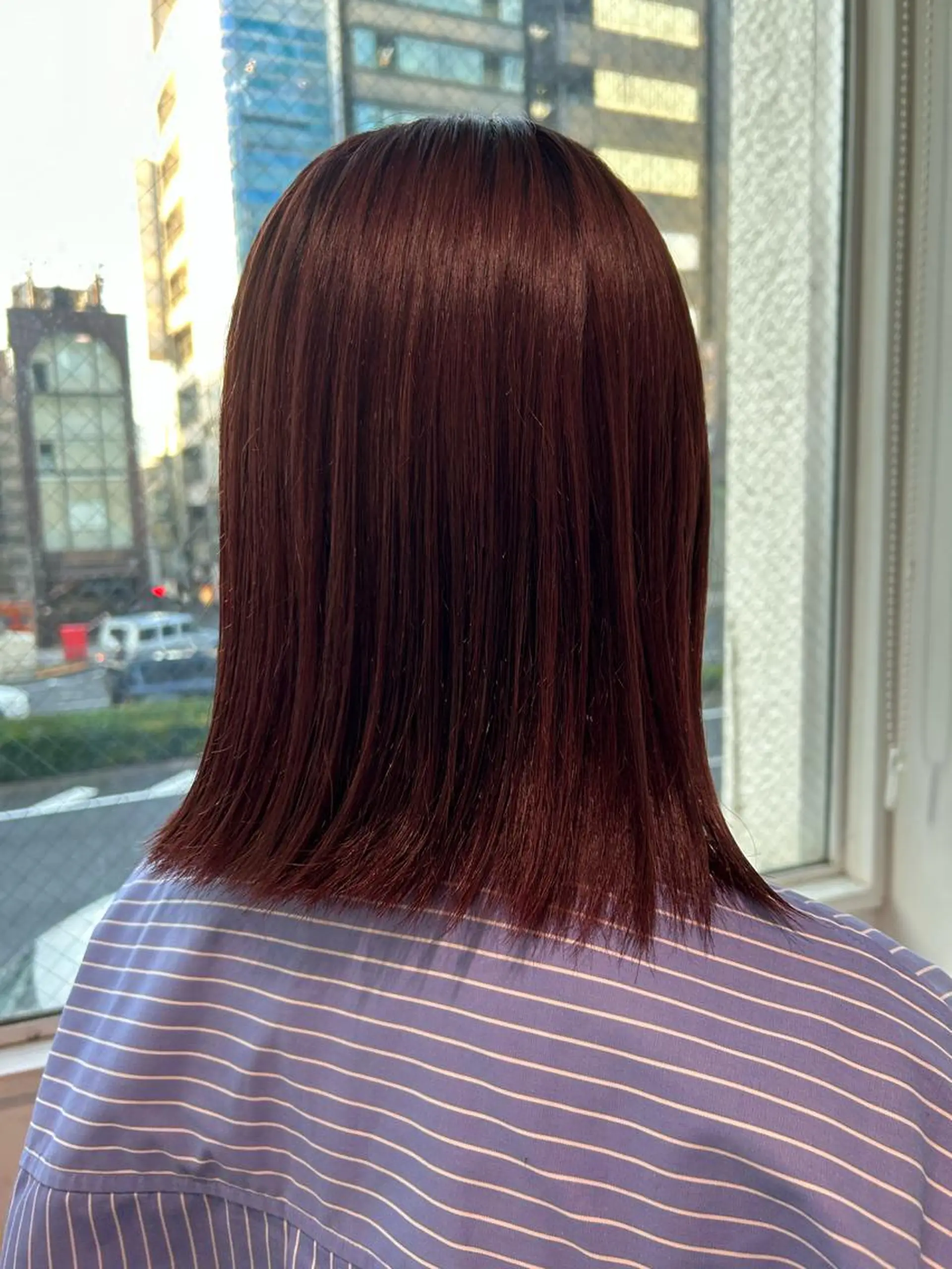 ミディアム カラー ブリーチ ブリーチなしカラー 愛結 暖色カラー🎀🩰のヘアスタイル