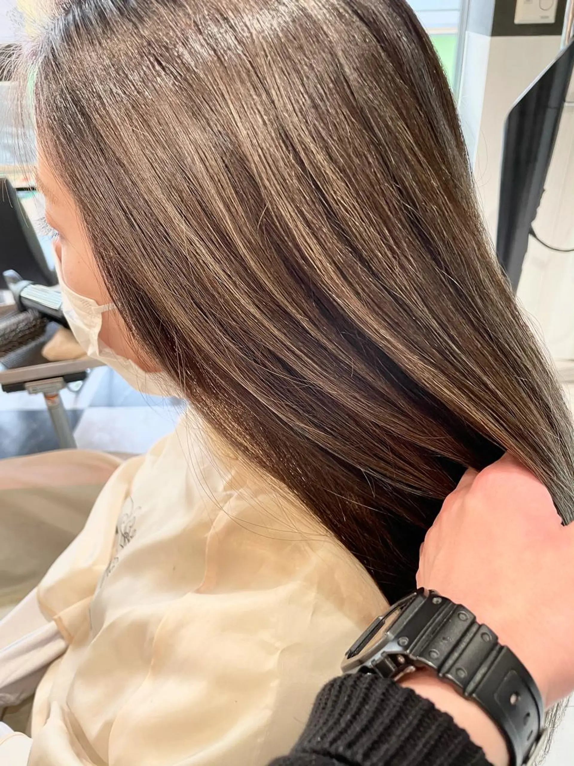 ロング カラー ハイライトカラー ハイライト ヘアカラー トリートメント メンズヘア特化 崎田 成人のヘアスタイル