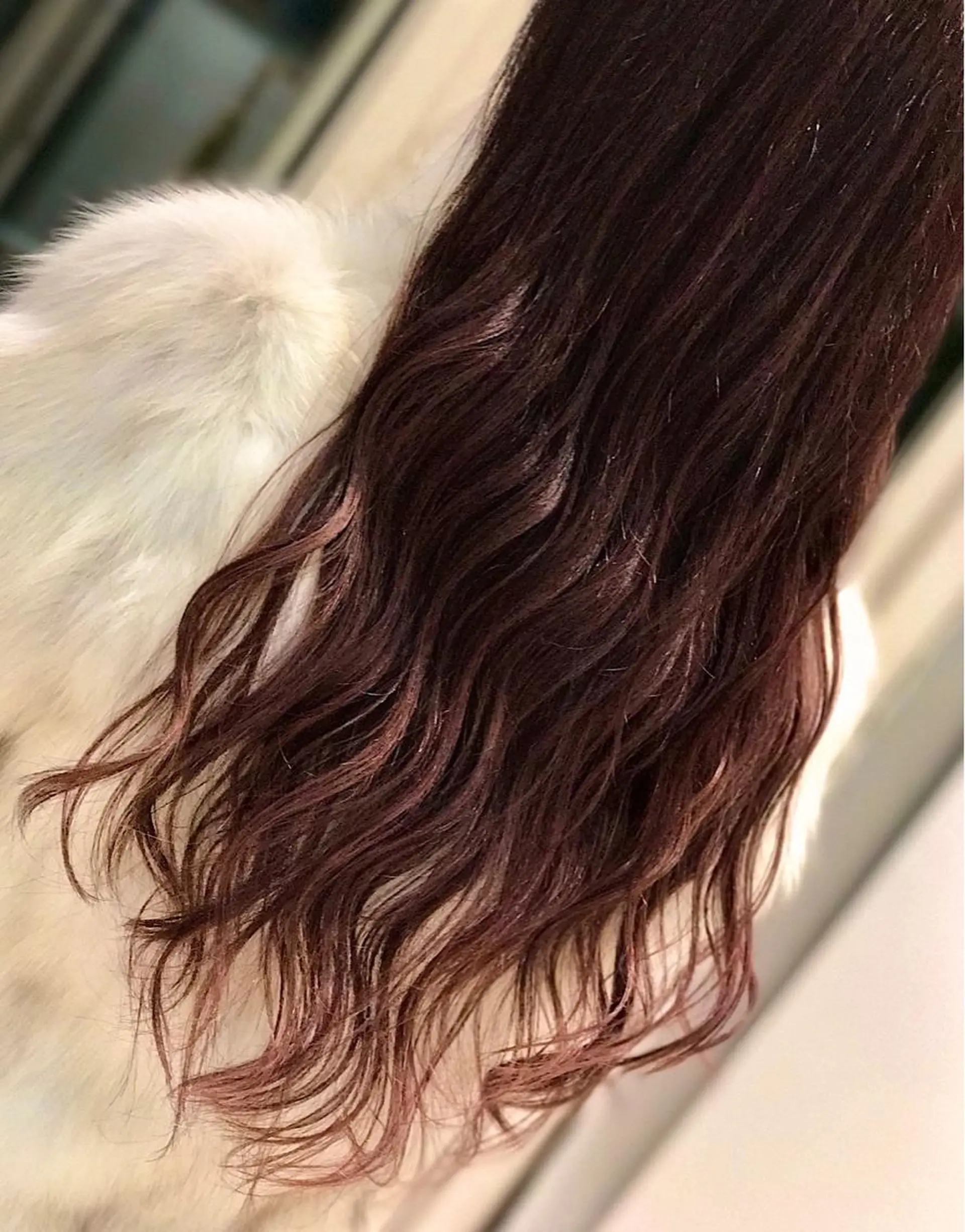 ロング カラー ピンクカラー ジェム　ラ　プレゼンス所属・横山 ひかりのヘアスタイル