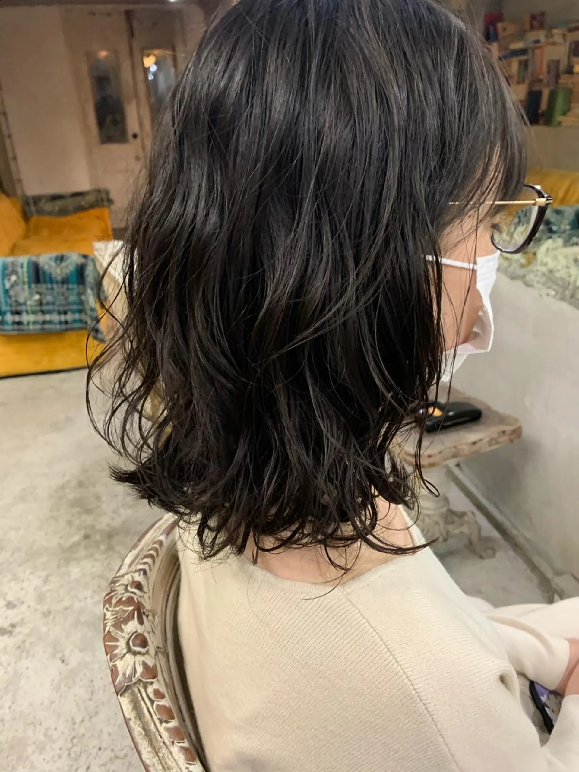 ミディアム パーマ 似合わせカラー🫶 小川千波のヘアスタイル