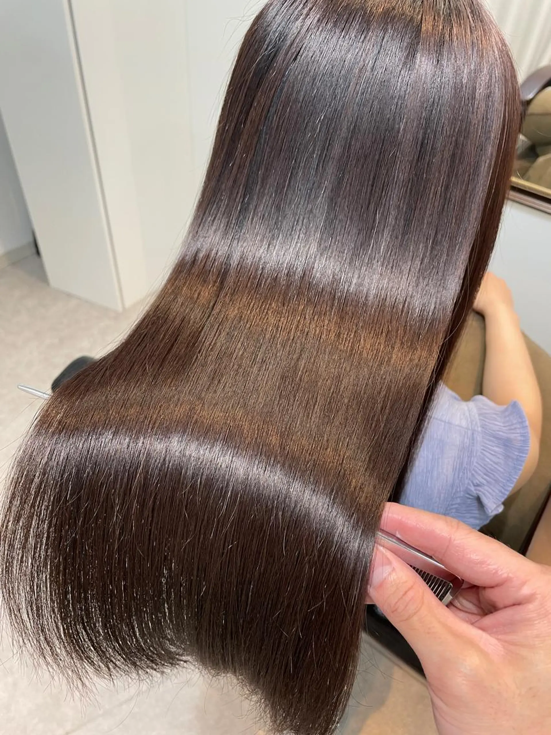 セミロング 縮毛矯正 トリートメント Re:start所属・【髪質改善】大川 倖平のヘアスタイル