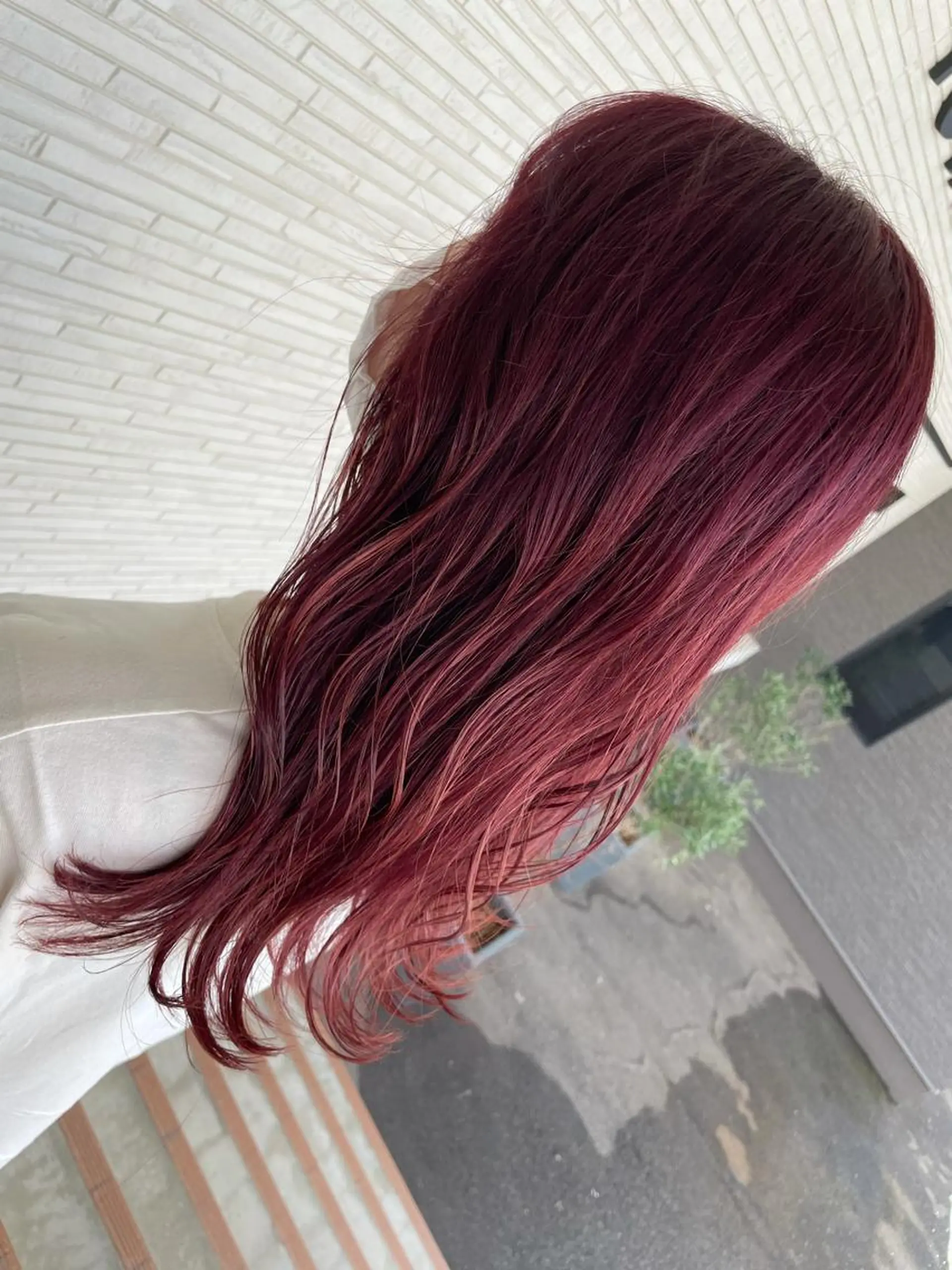 ロング カラー ピンクカラー バイオレットカラー ヘアカラー トリートメント 難しい髪質の縮毛矯正 高岡/射水/髪質改善のヘアスタイル