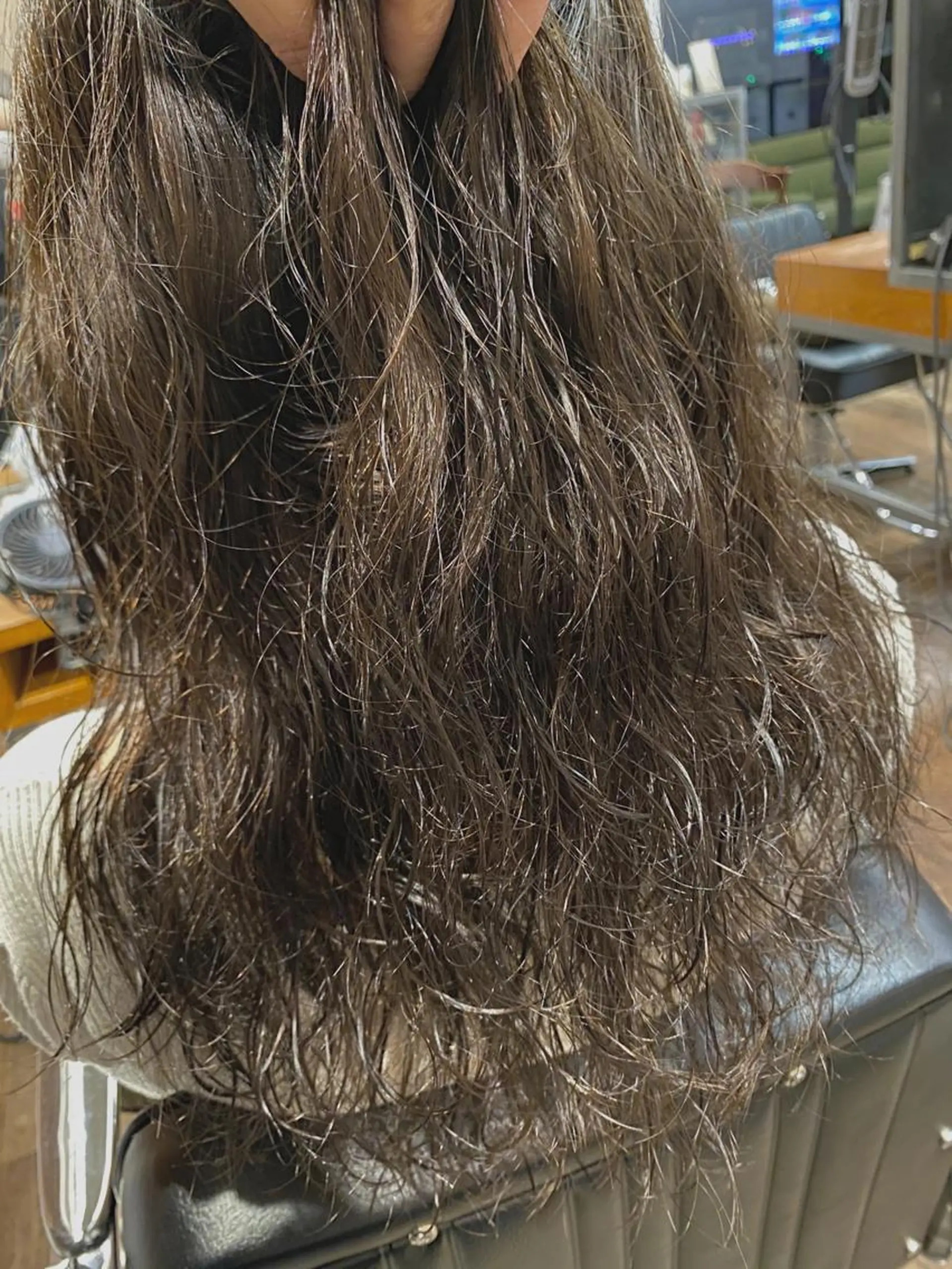 セミロング カラー パーマ セミロングパーマ デジタルパーマ ink Runaのヘアスタイル